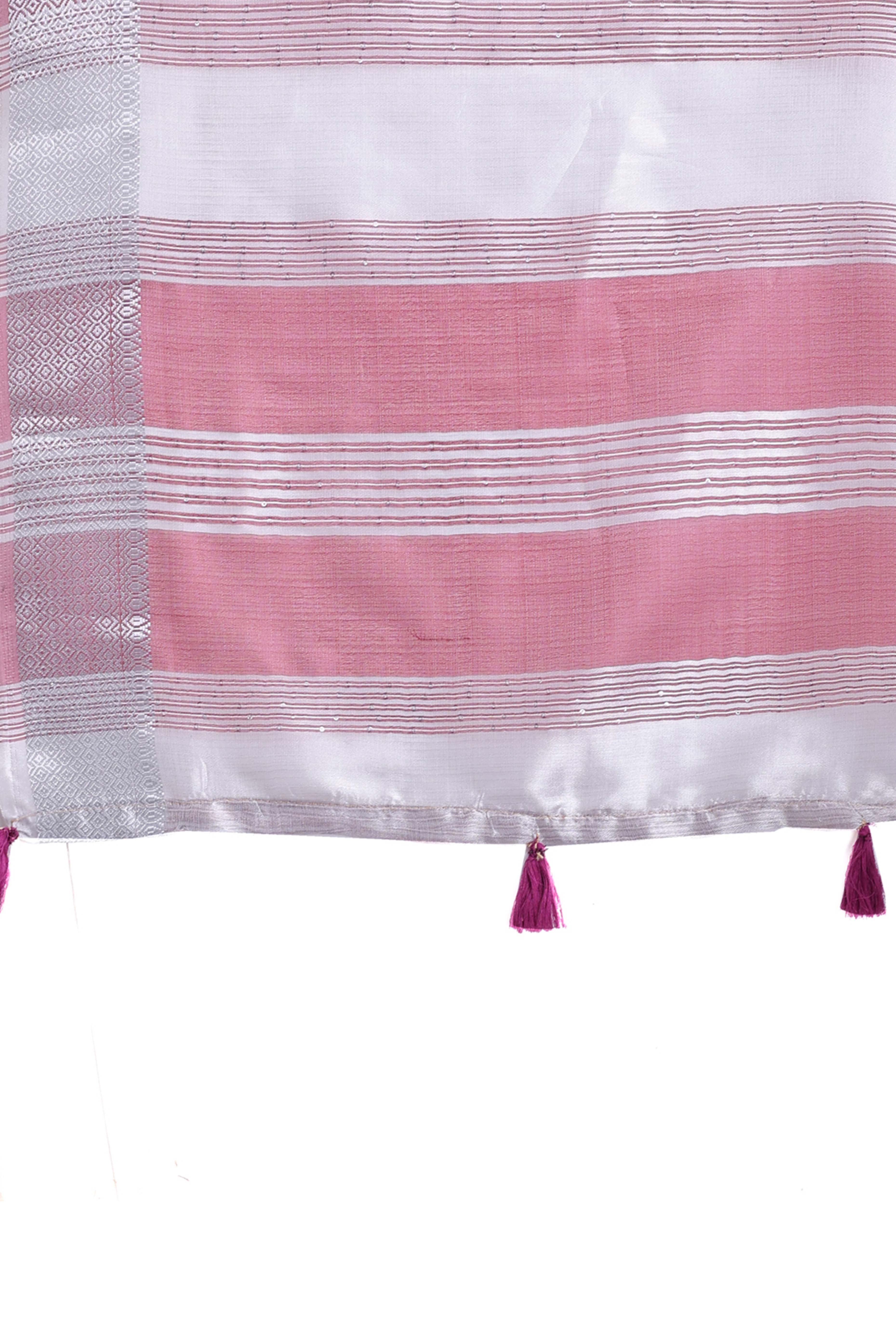 Grey Organza Saree with Zari Woven Artistry