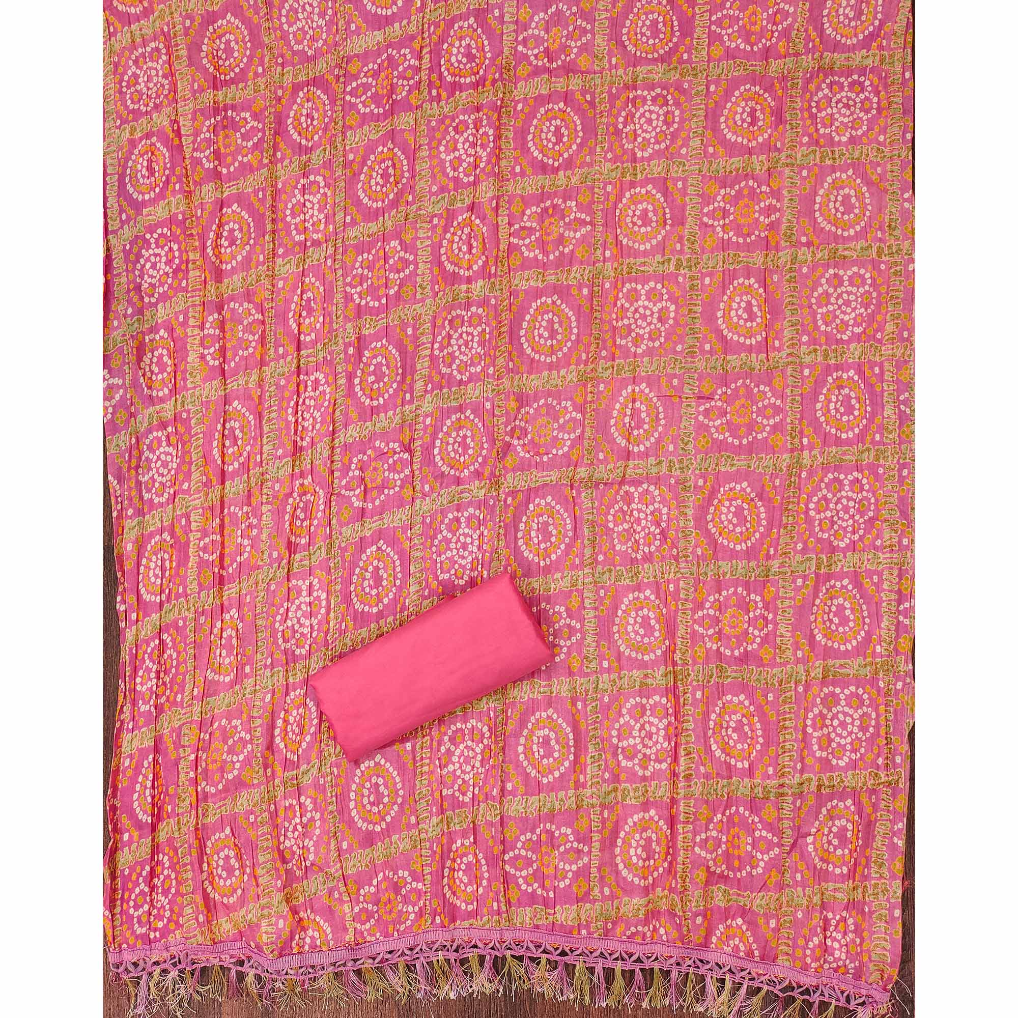 Mehendi Green Floral Sequins Embroidered Cotton Blend Dress Material