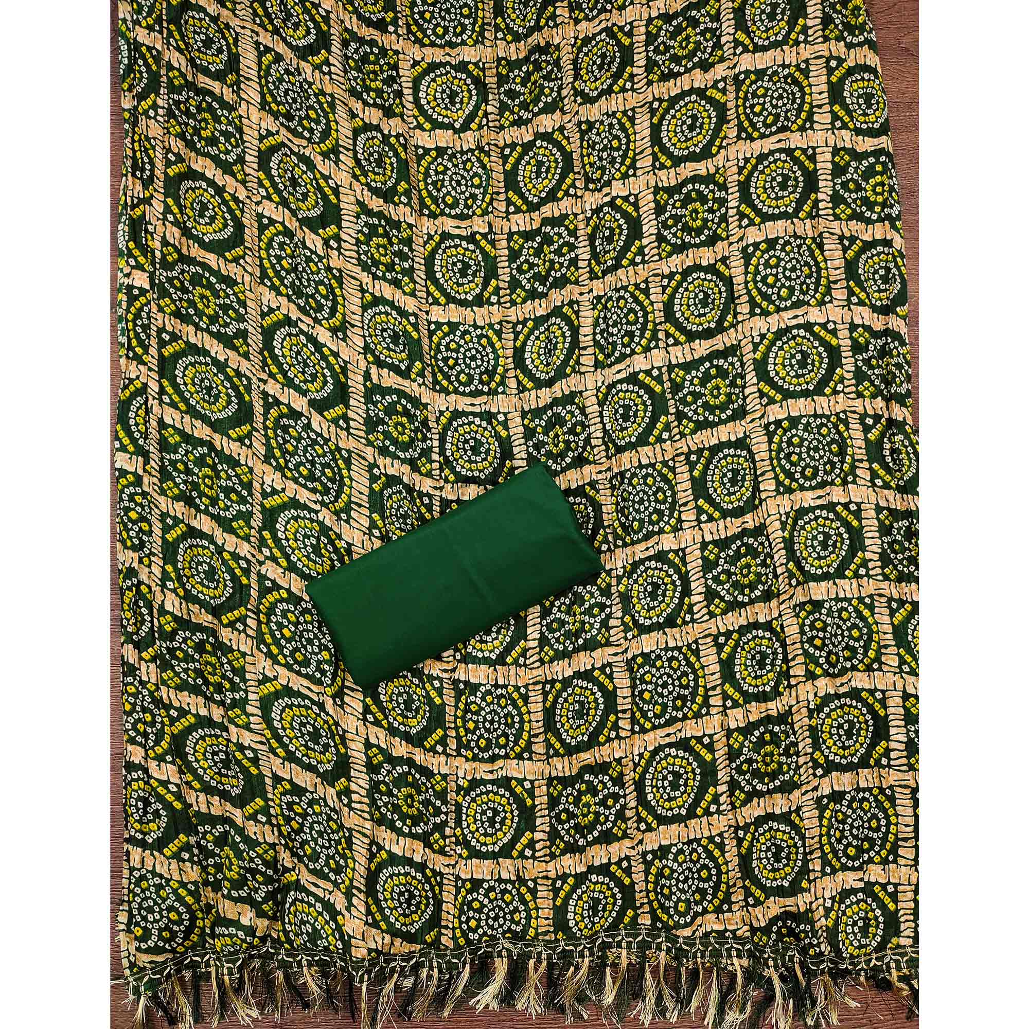 Sea Green Floral Sequins Embroidered Cotton Silk Dress Material