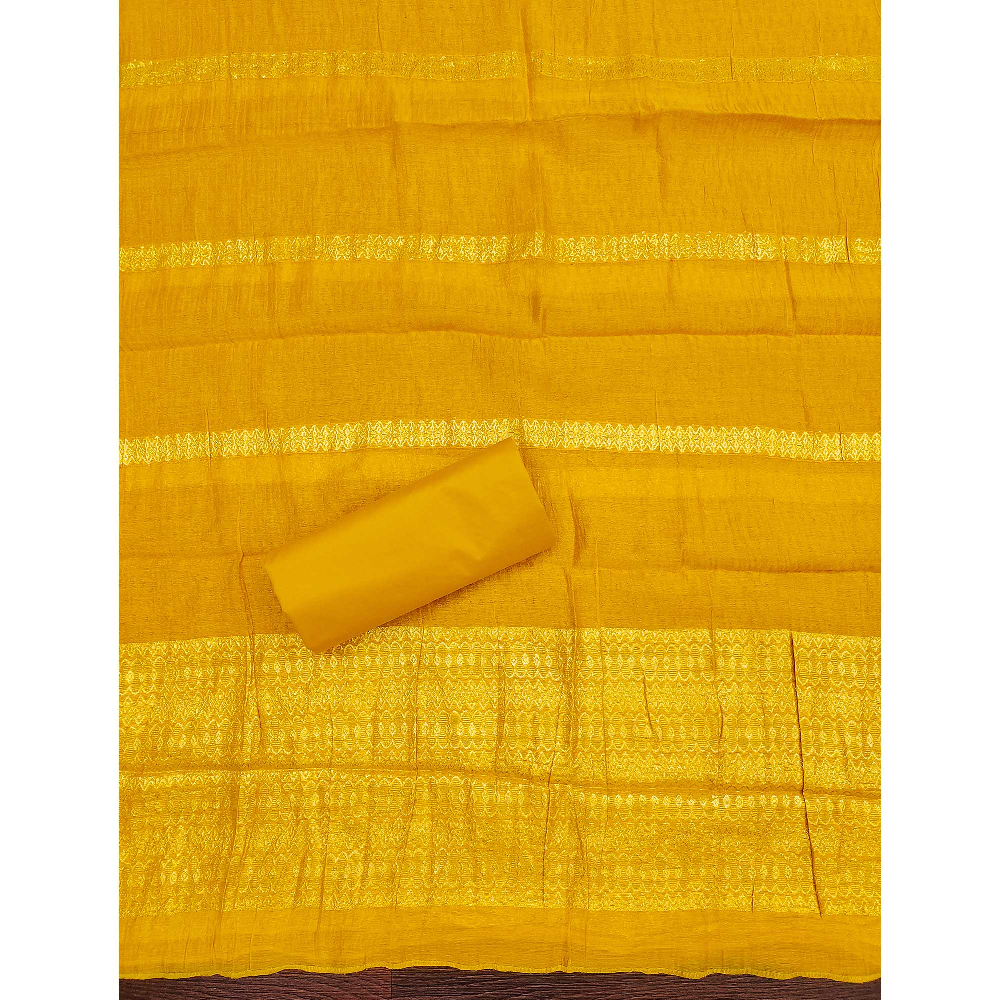 Mustard Pure Cotton Dress Material with Elegant Embroidery