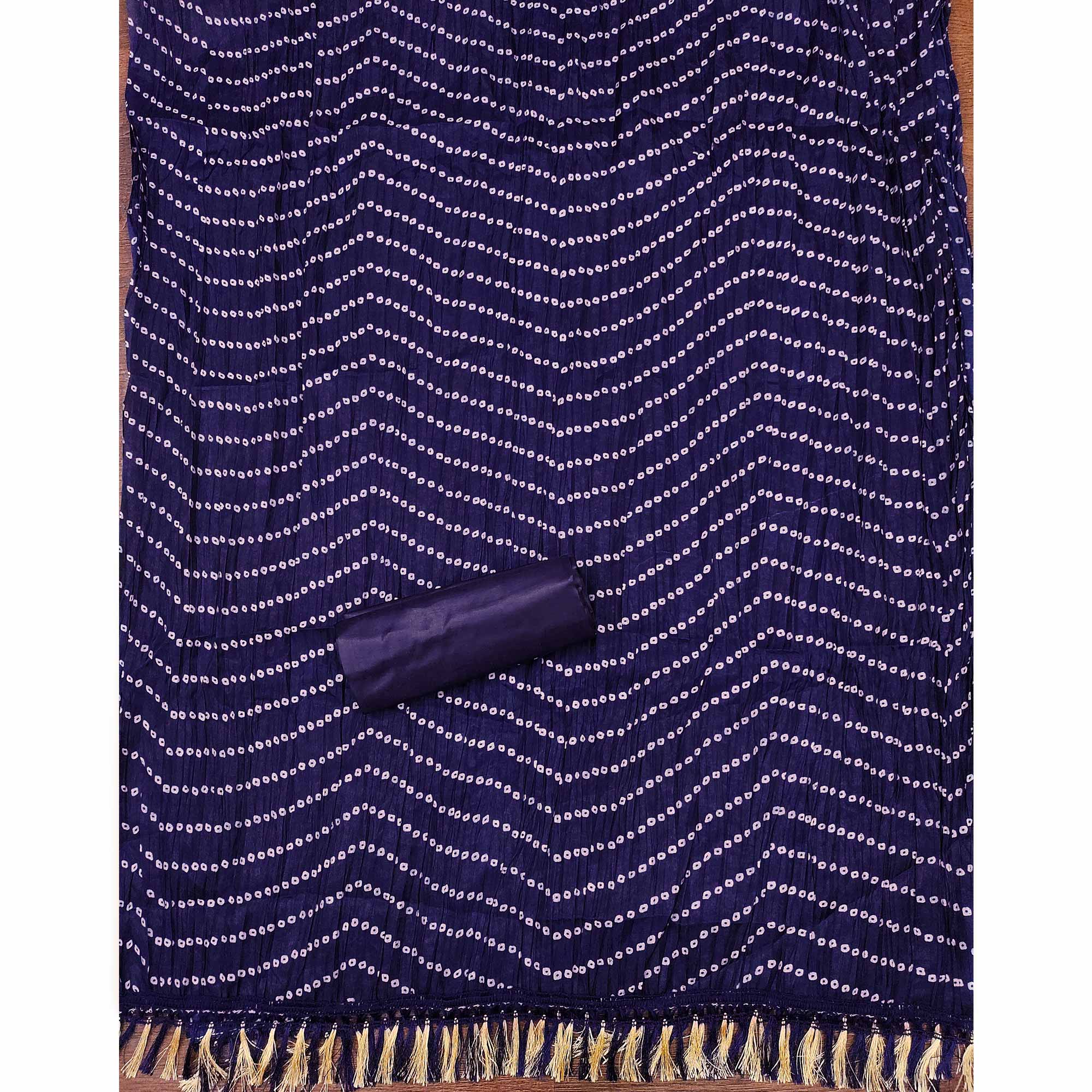 Unstitched Pink Cotton Dress Material Enhanced with Thread Embroidery