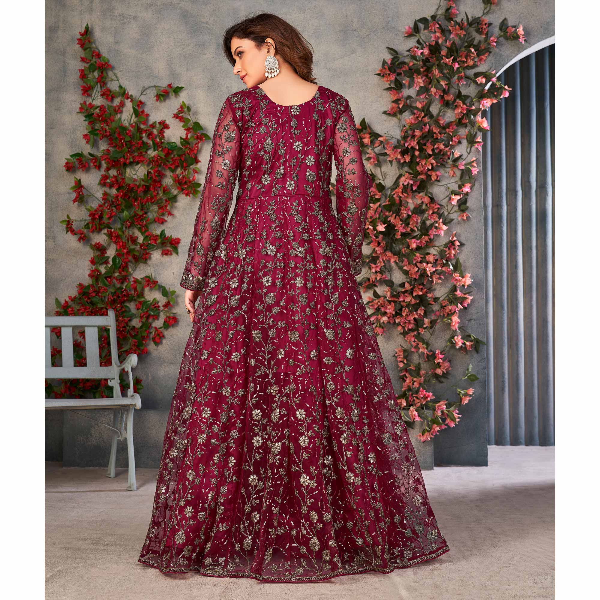 Buy online Embroidered Semi-stitched Anarkali Suit Set from Suits & Dress  material for Women by Yoyo Fashion for ₹1189 at 75% off | 2024 Limeroad.com