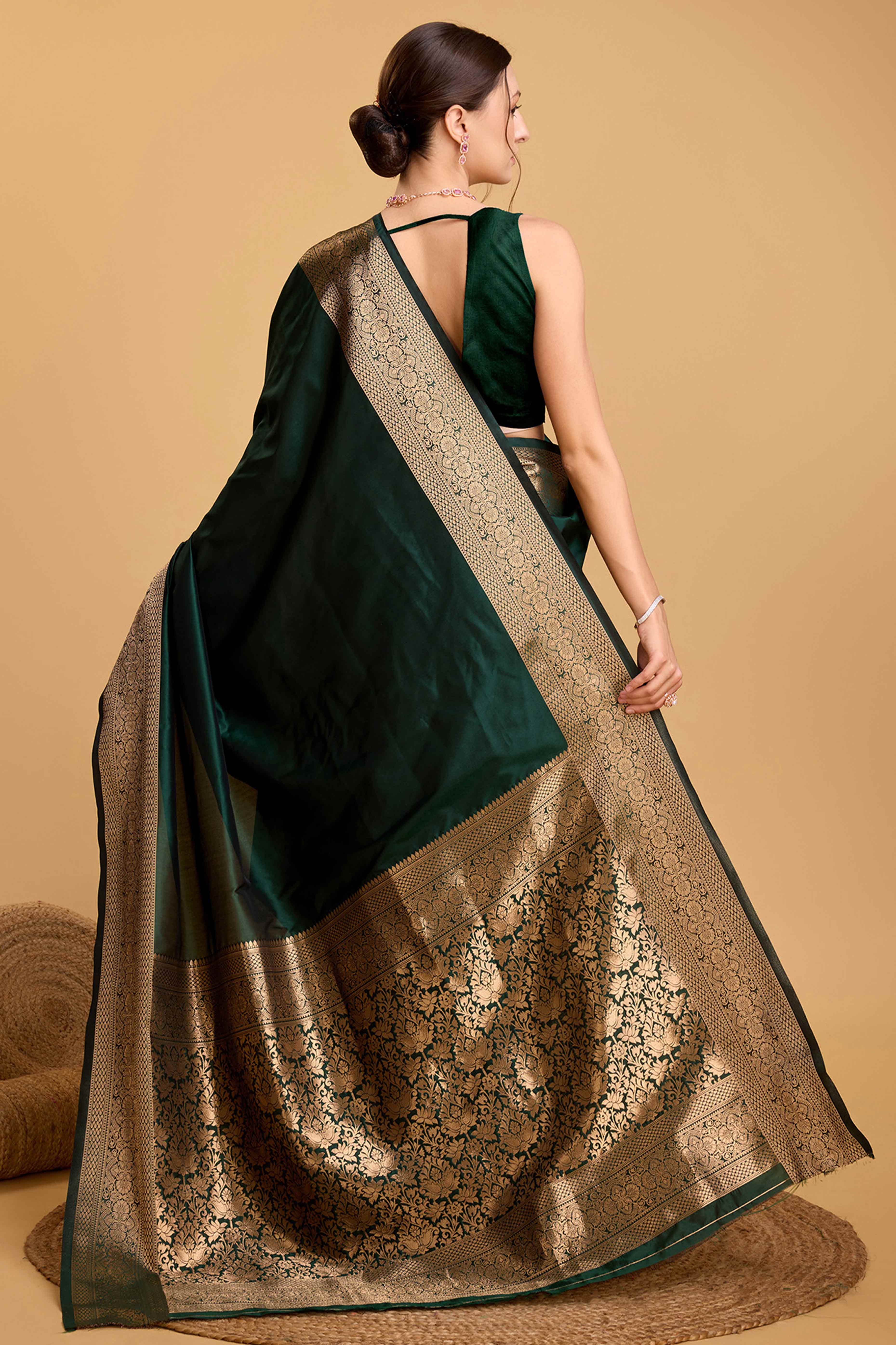 Green Zari Weaving Banarasi Silk Saree