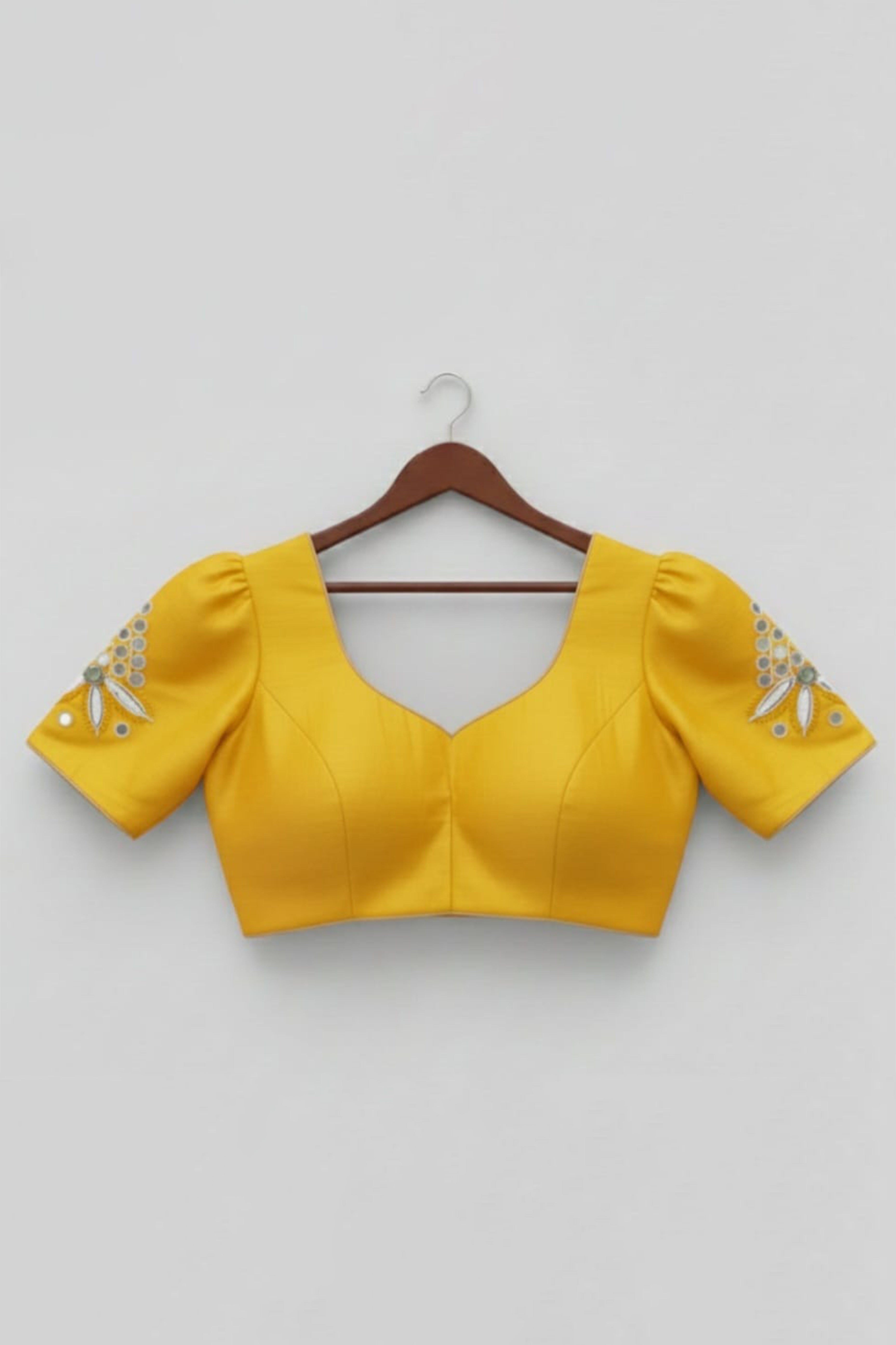 White & Yellow Organza Saree Featuring Delicate Floral Foil Prints