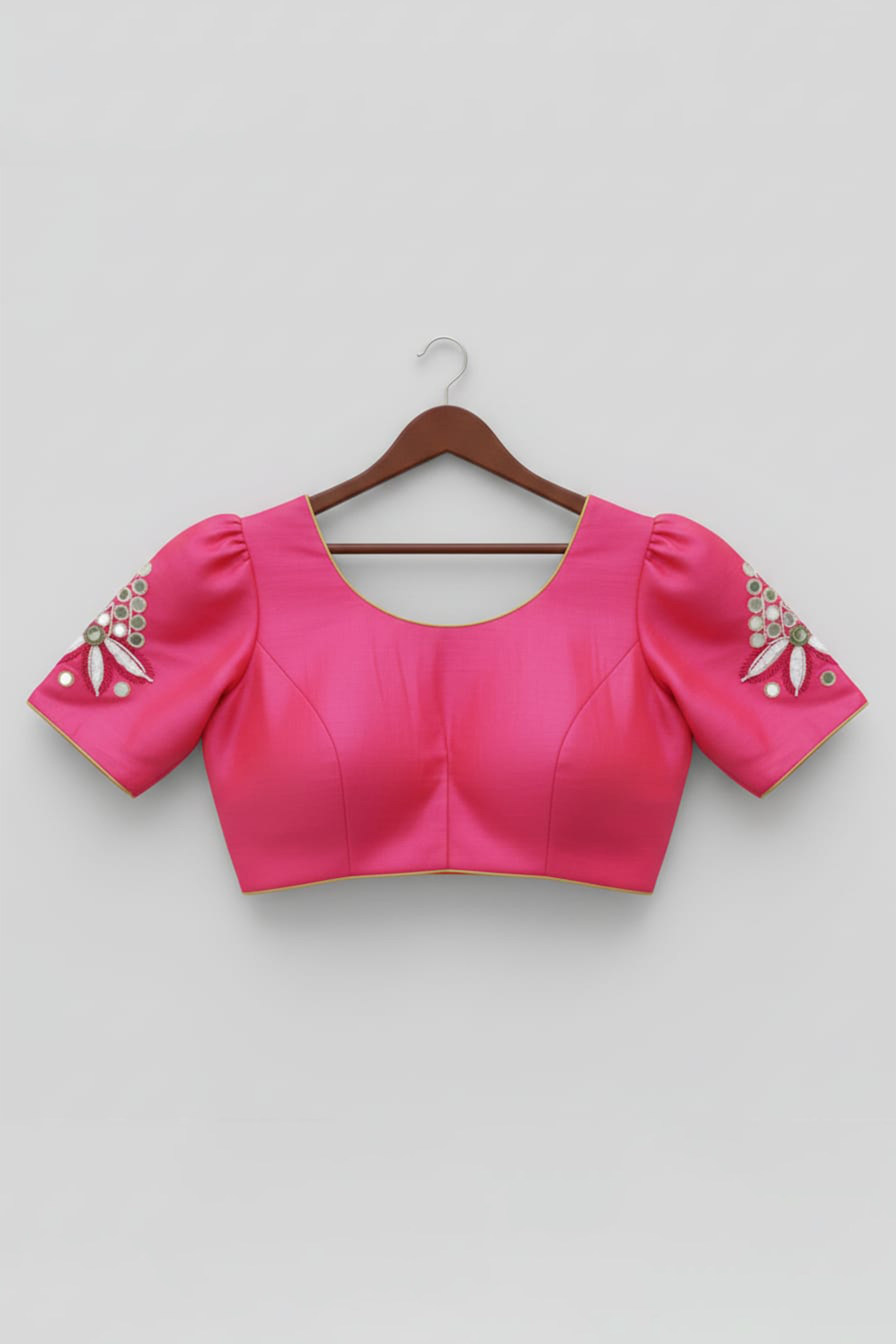 White & Pink Organza Saree Featuring Delicate Floral Foil Prints