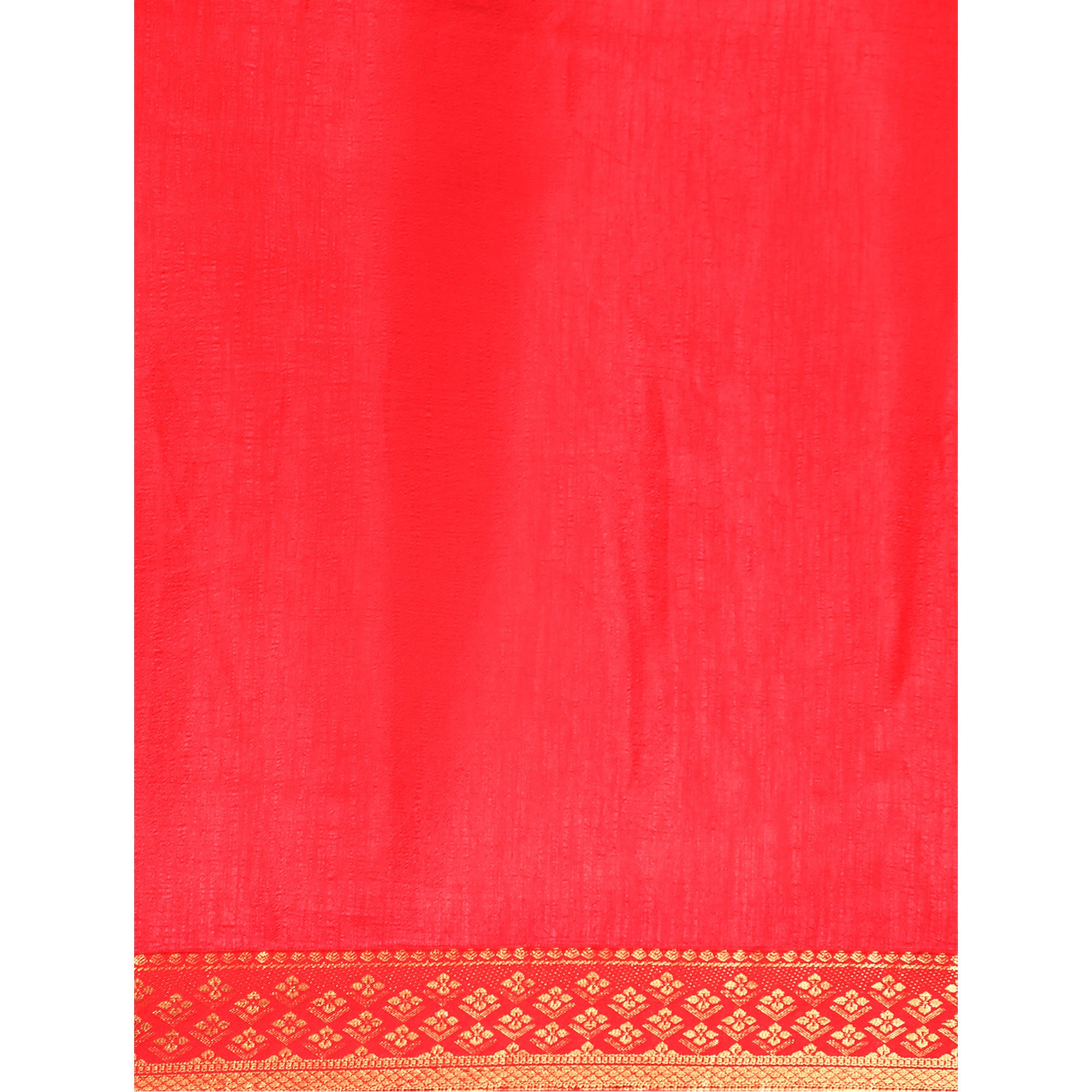 Pink Solid Vichitra Silk Saree With Zari Border