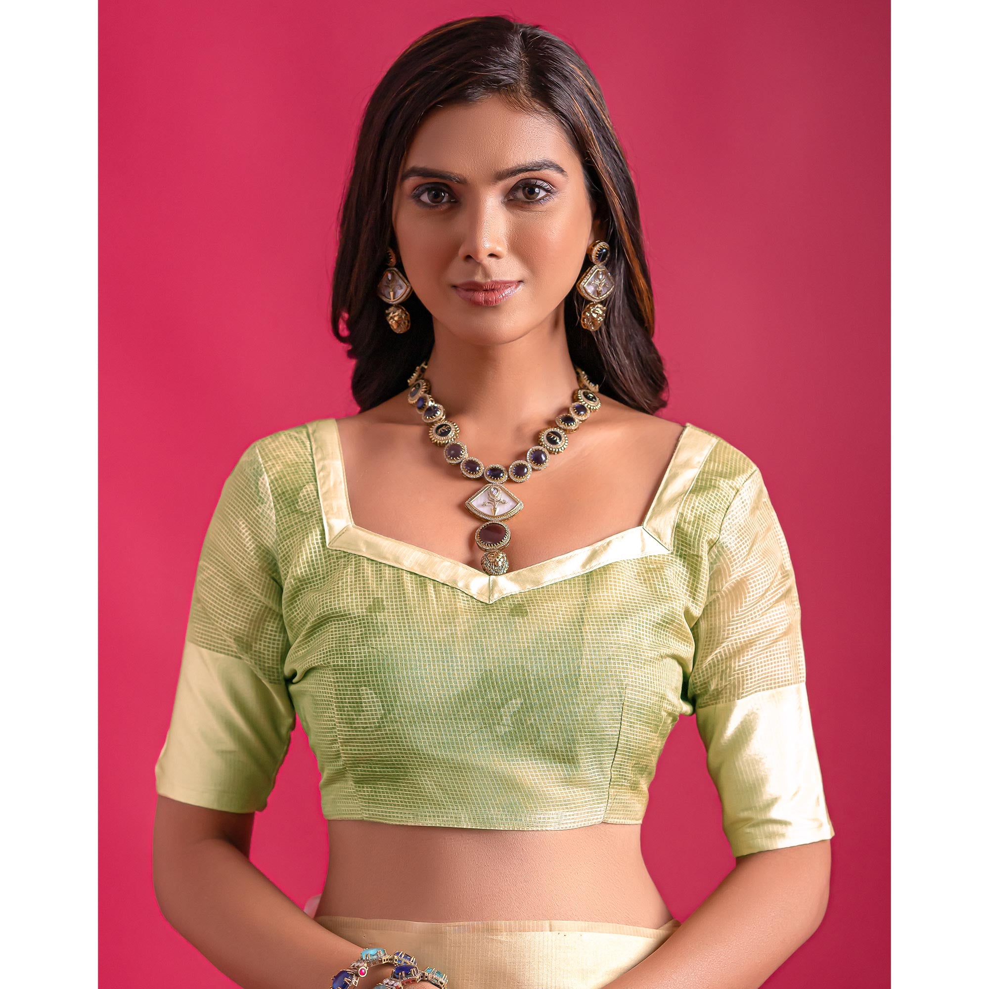 Yellow Floral Digital Printed Linen Saree With Woven Border