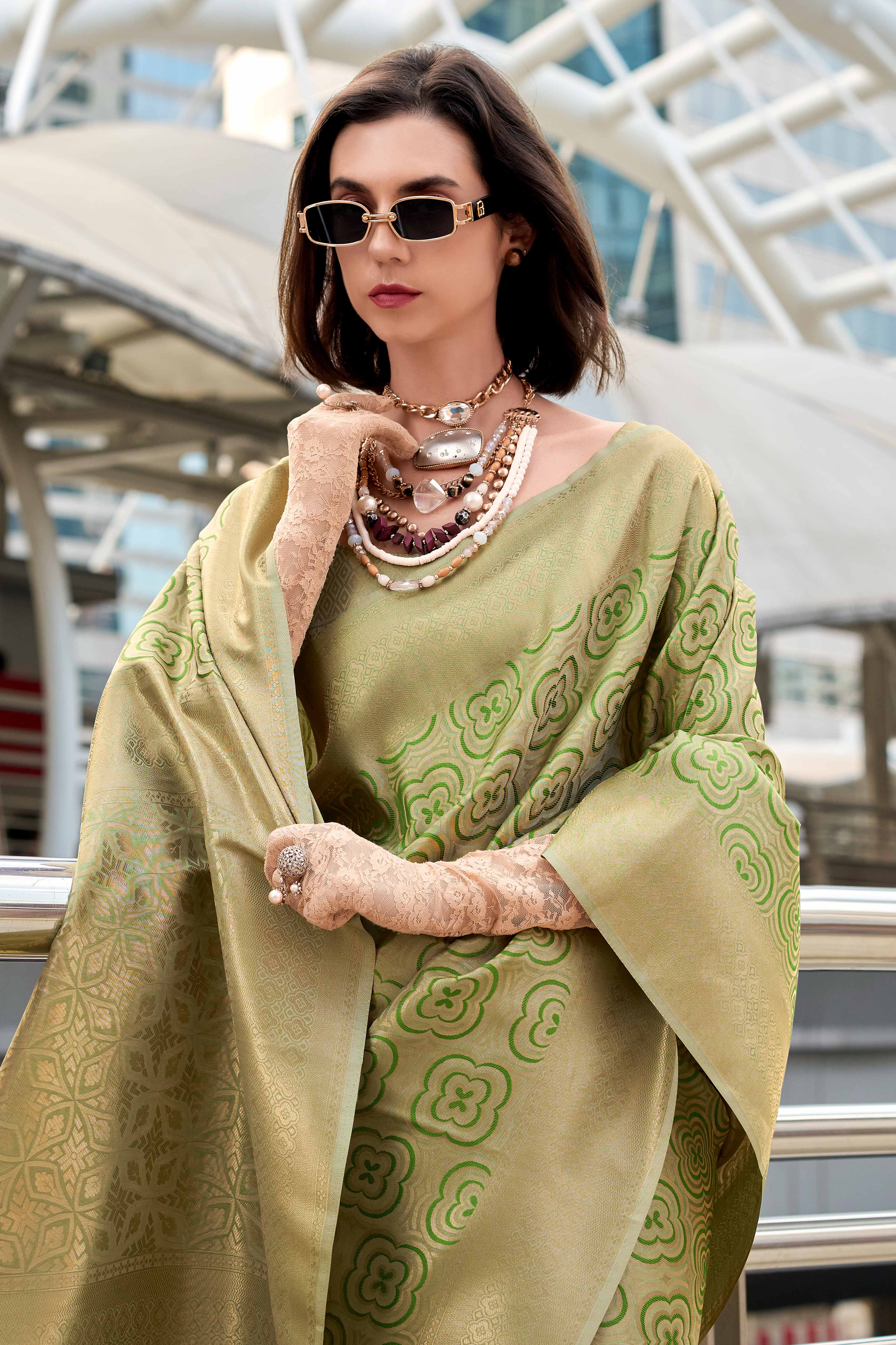 Green Zari Woven Kanjivaram Silk Saree