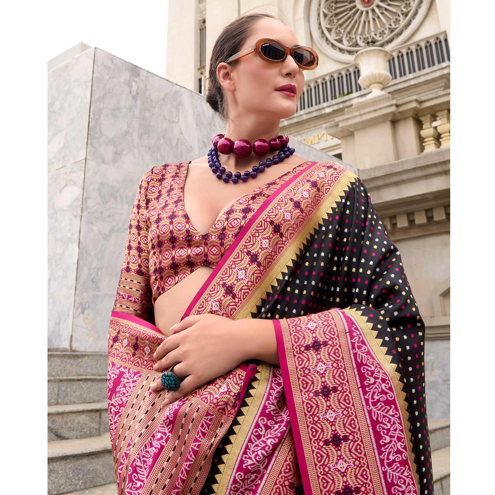 Black Zari Woven Banarasi Silk Saree