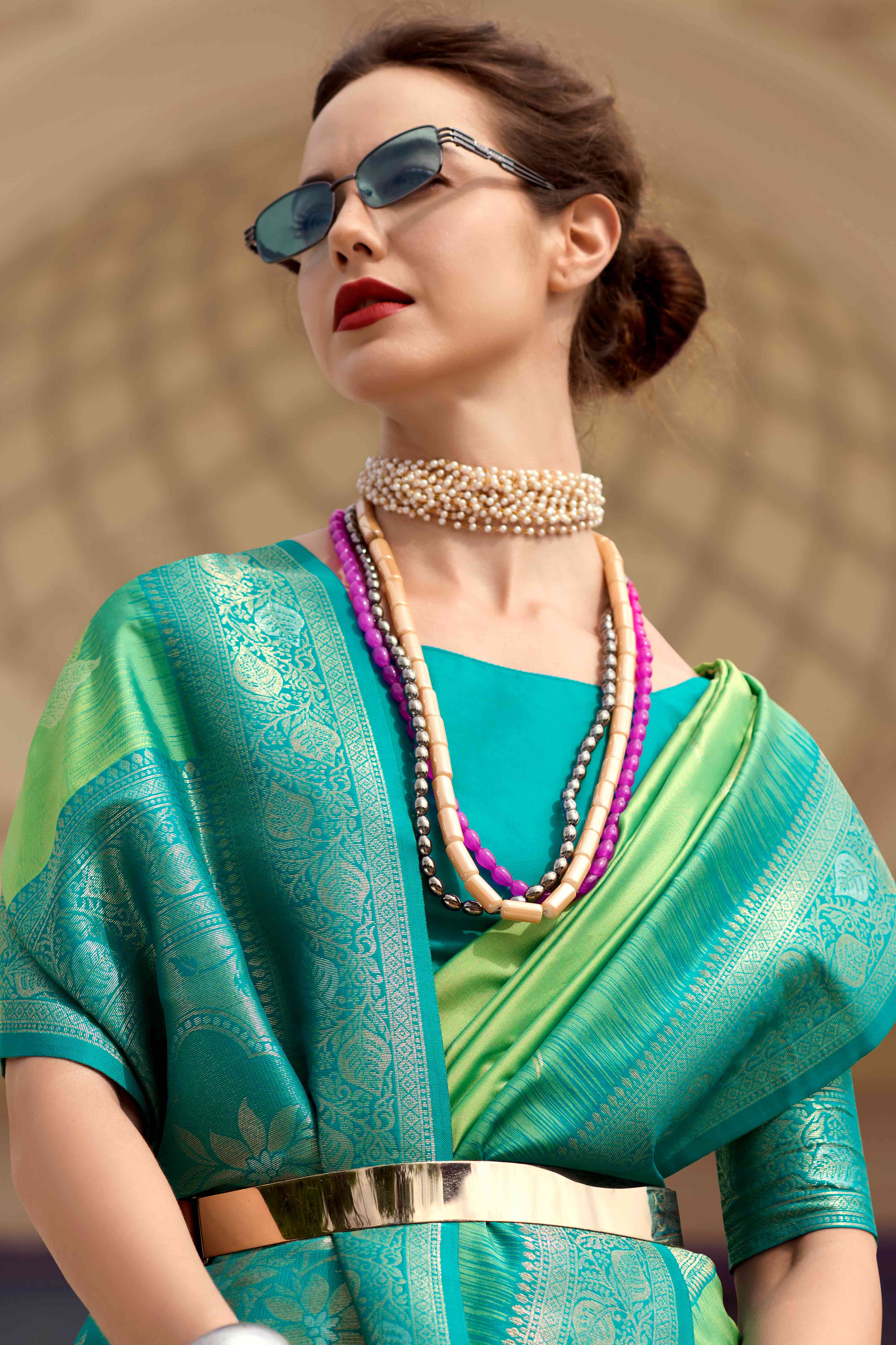 Green Zari Weaving Pure Silk Saree