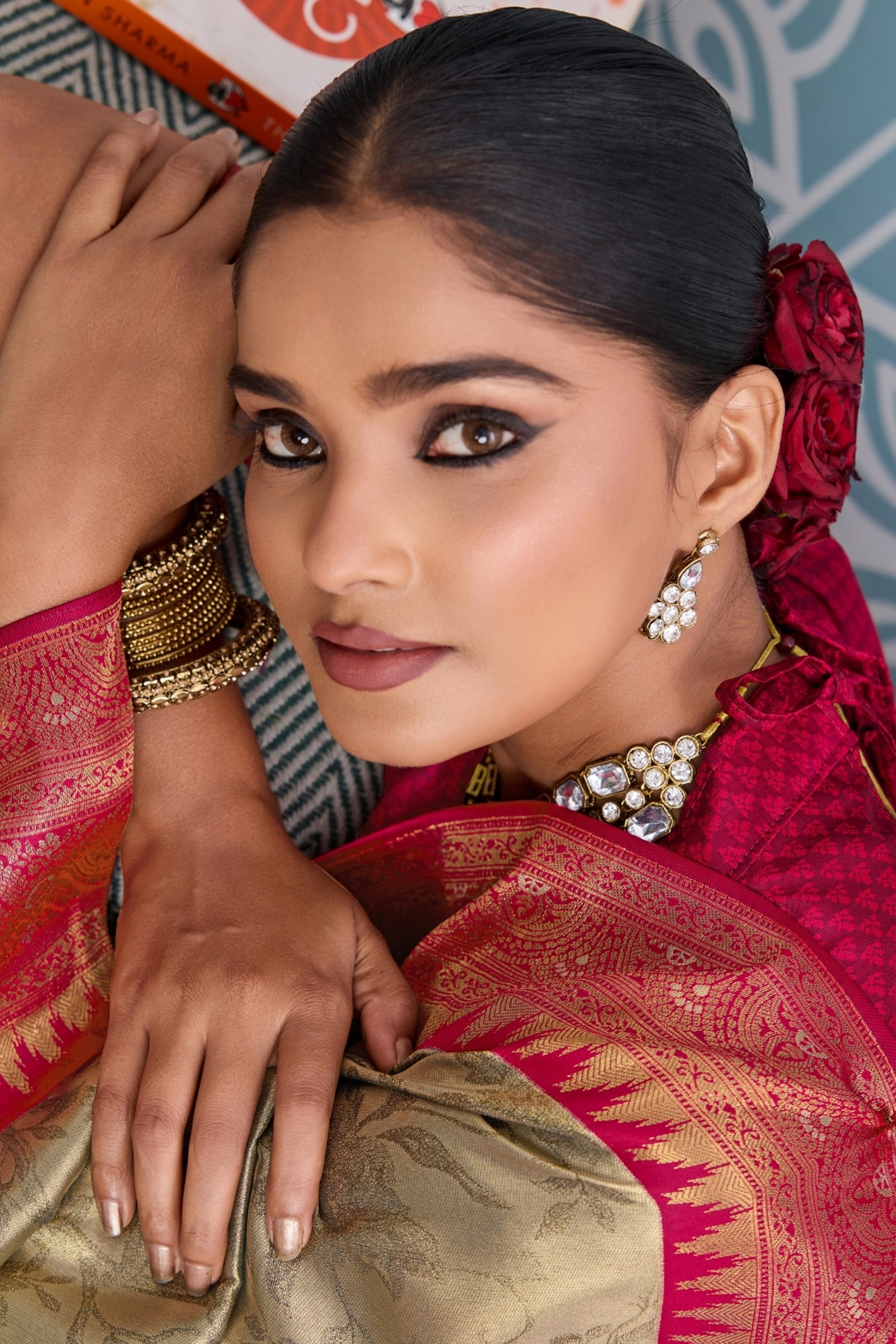 Beige Zari Woven Soft Kanjivaram Silk Saree for Traditional and Special Occasions