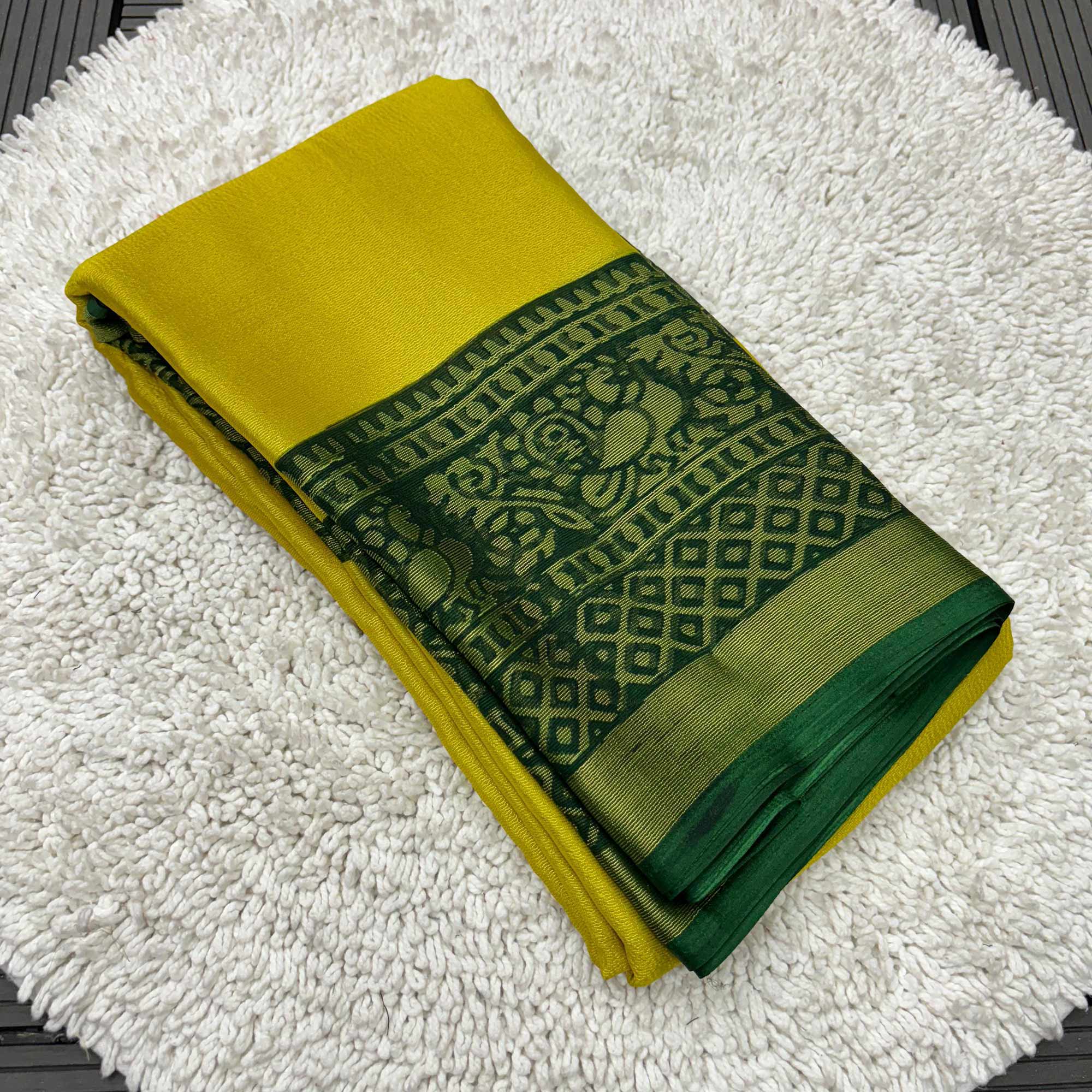 Olive Patola Printed Chiffon Saree