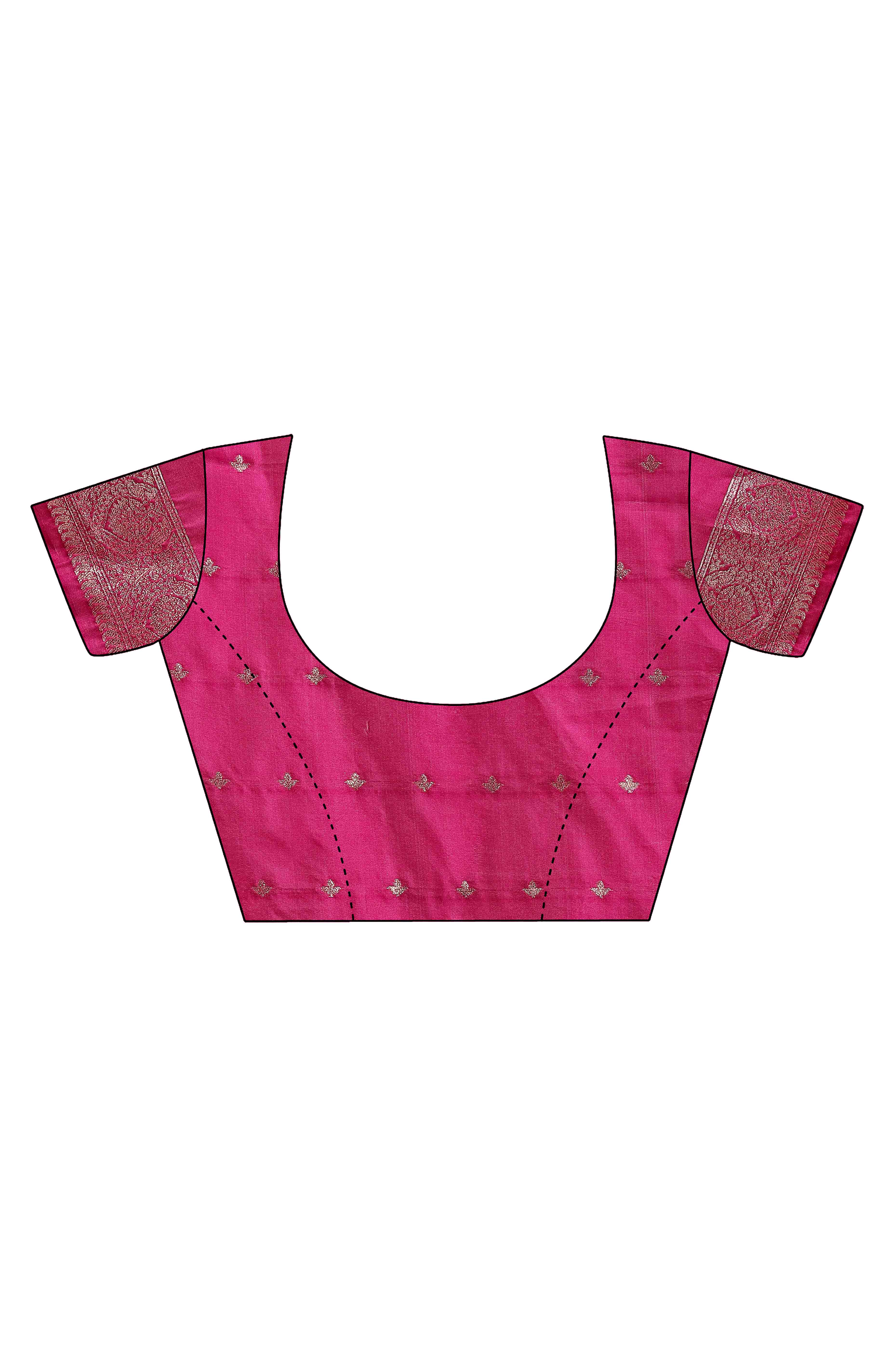 Purple Linen Cotton Saree Featuring Graceful Floral Patterns in Zari Weave