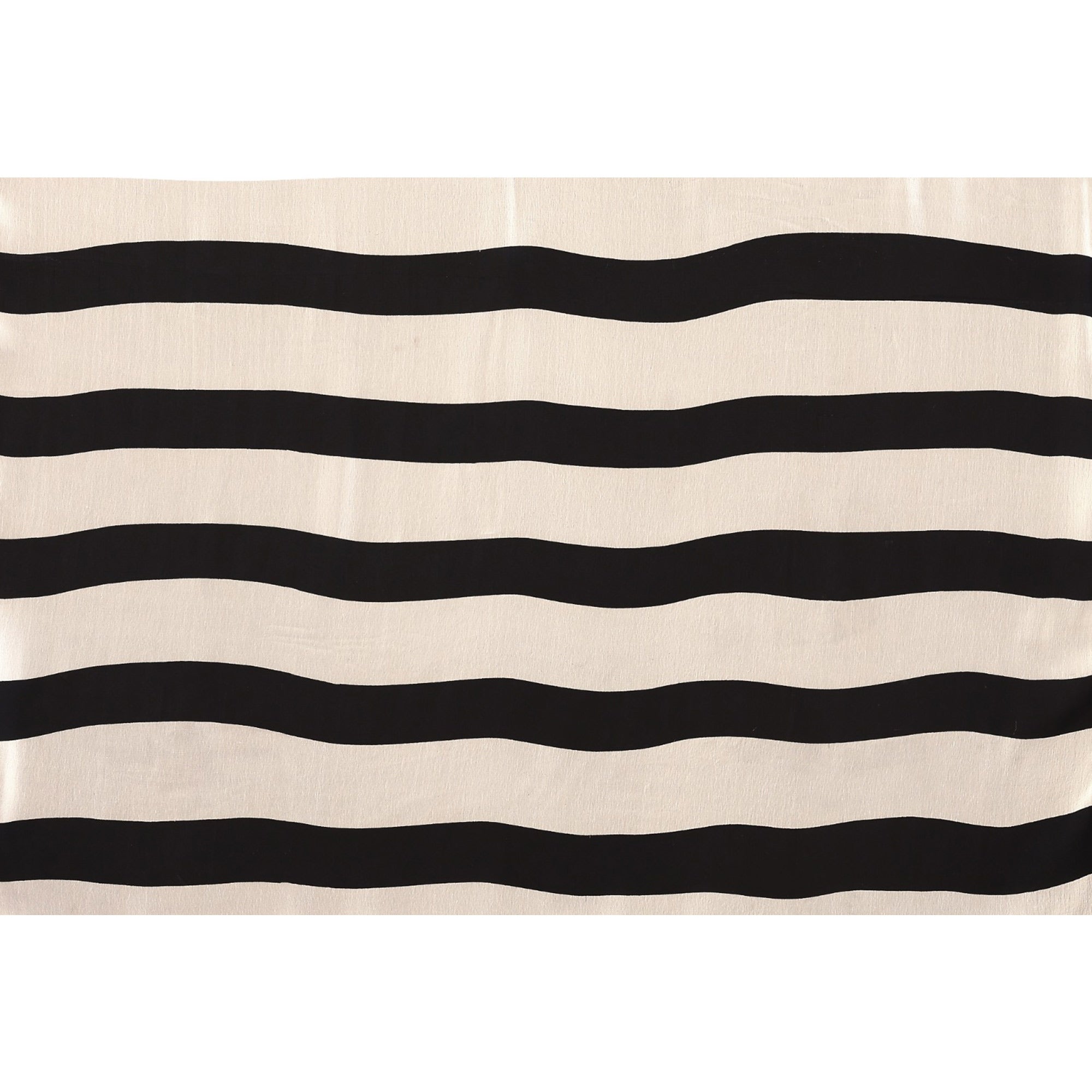 Black & White Striped Printed Ready To Wear Georgette Saree