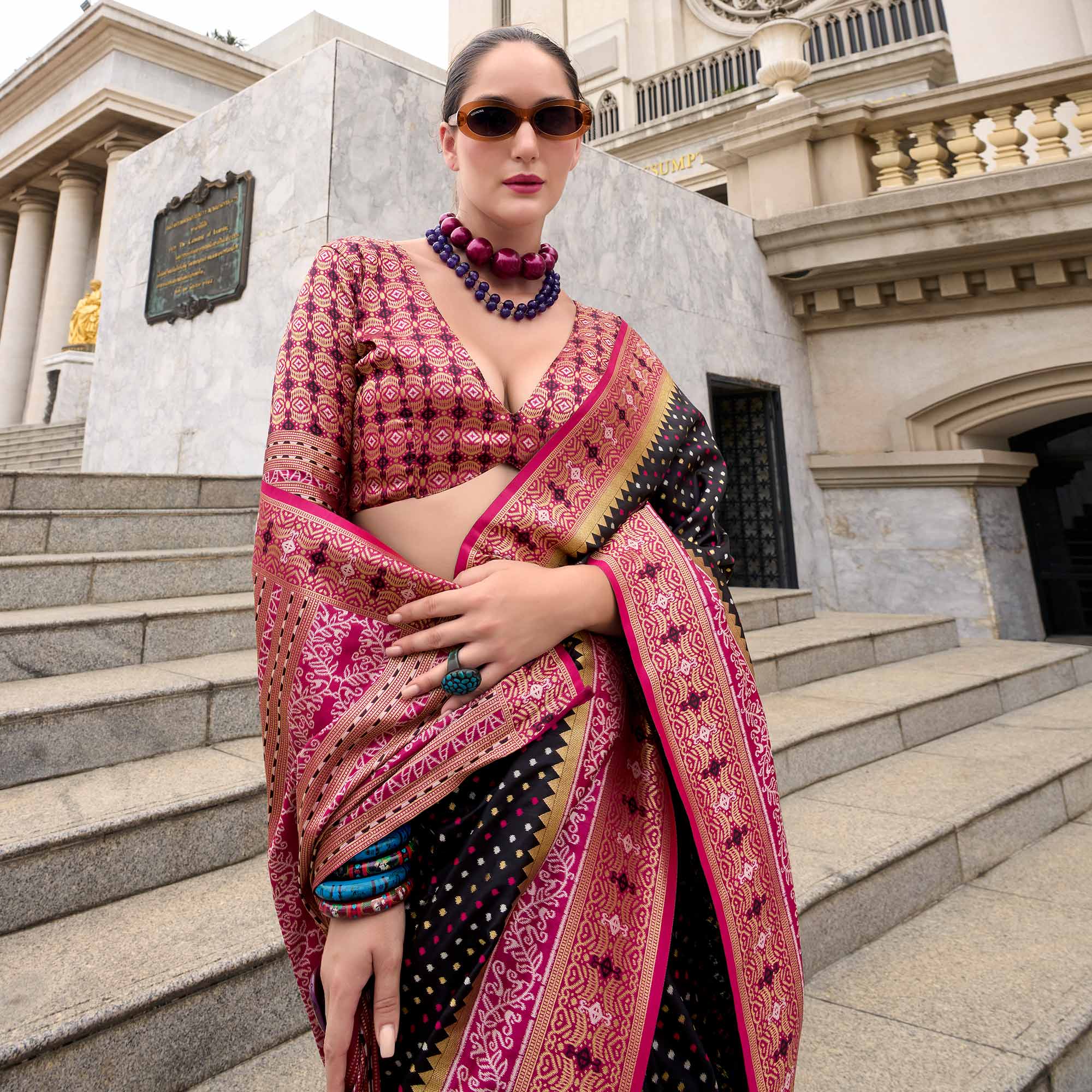 Black Zari Woven Banarasi Silk Saree