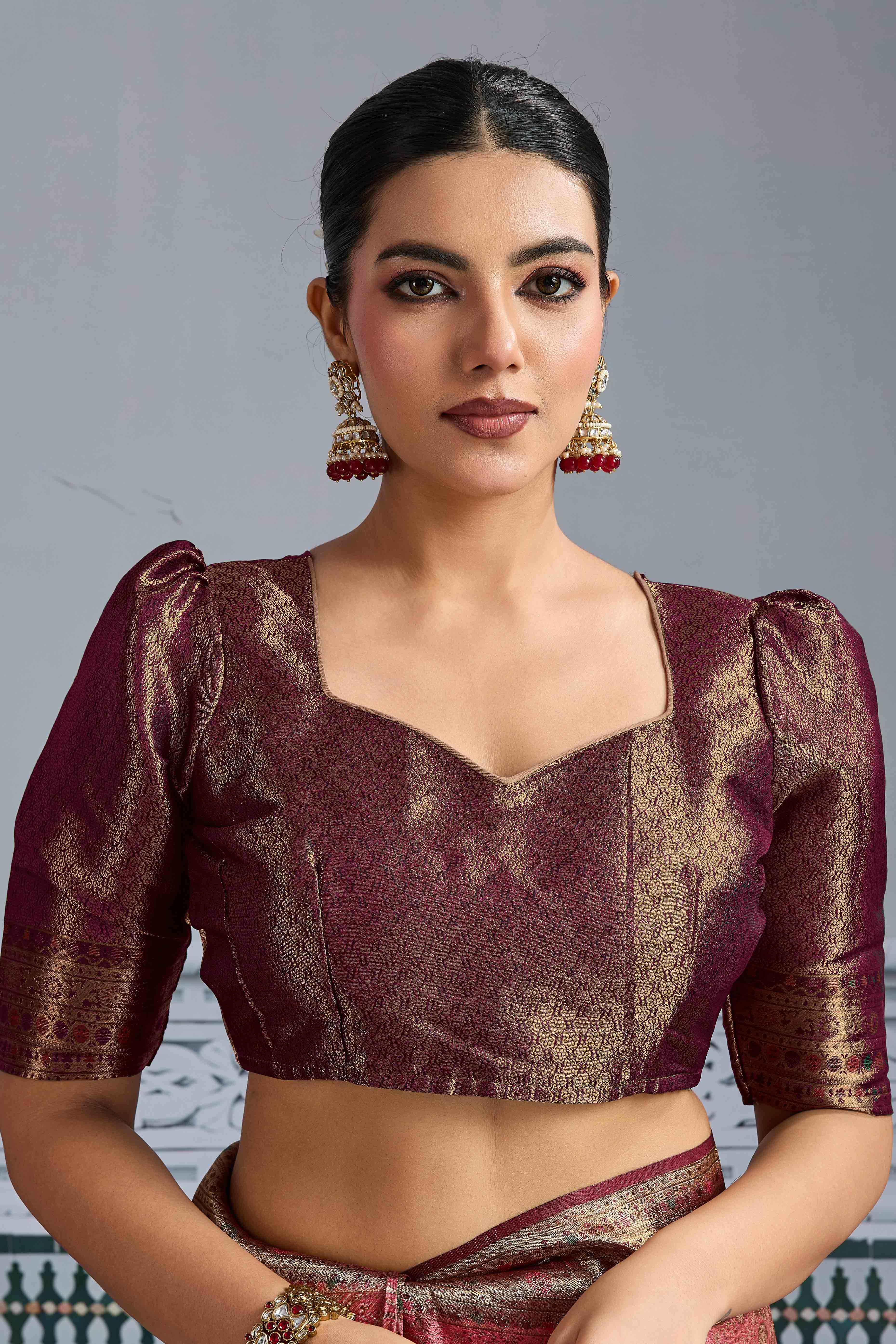 Pink Floral Meenakari Weaving Kanjivaram Silk Saree With Rich Piping & Tassel Pallu