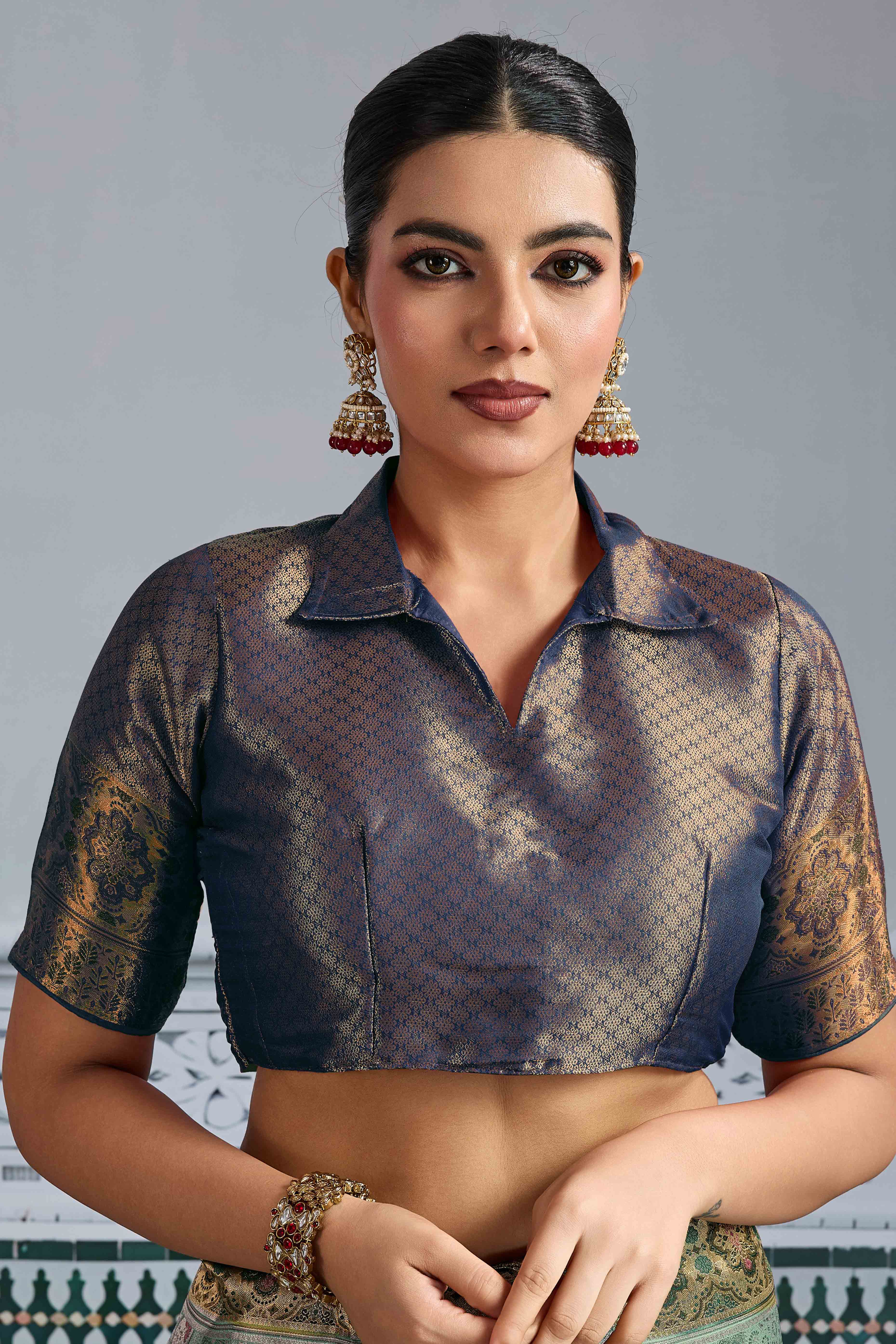 Sea Green Meenakari Woven Kanjivaram Silk Saree For Festive Elegance