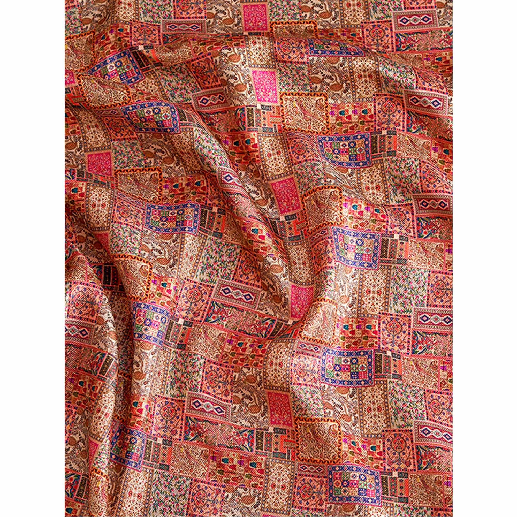 Multicolor Printed Pashmina Saree