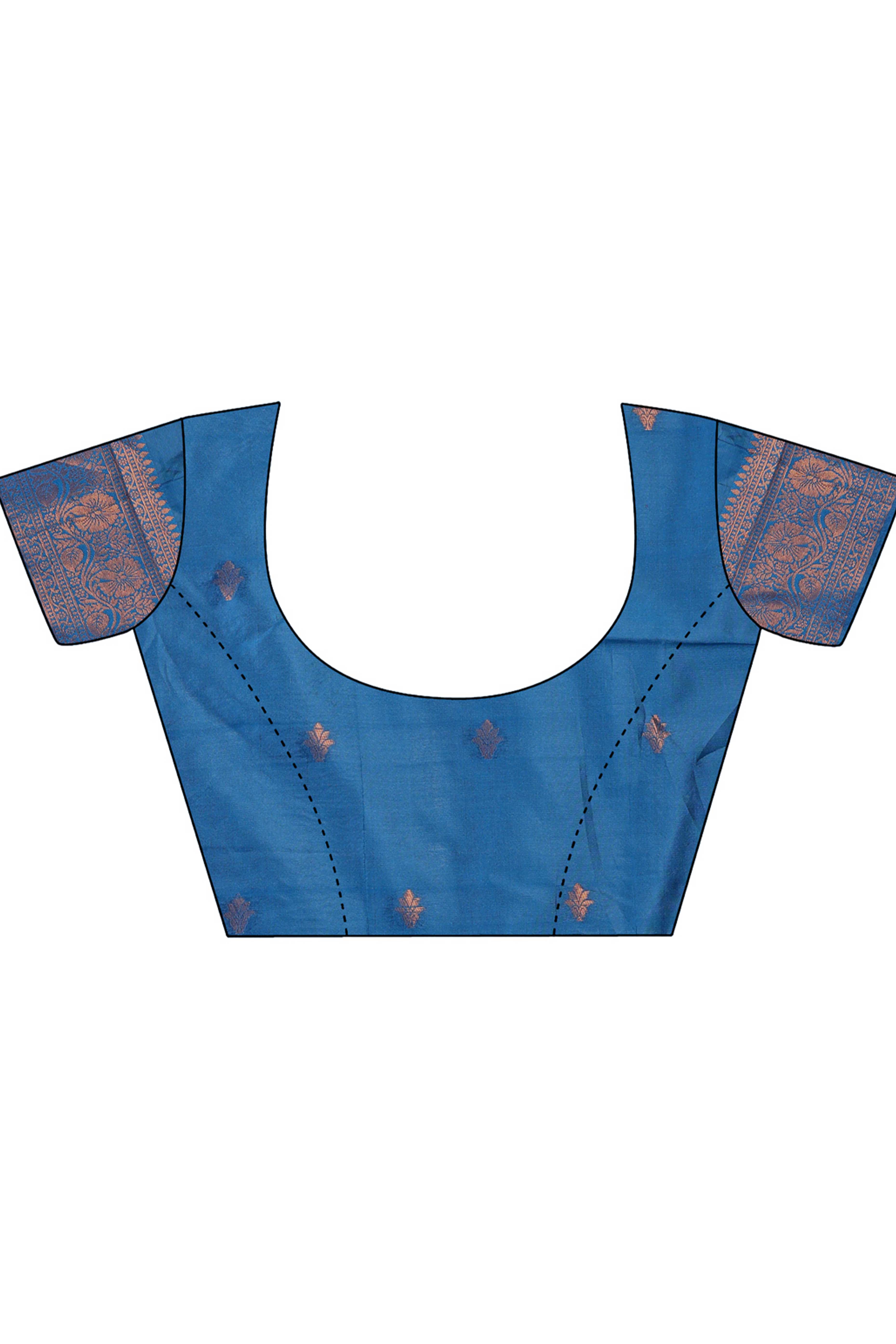 Rust Heart Motif Zari Woven Lichi Cotton Silk Saree With Flowing Tassels