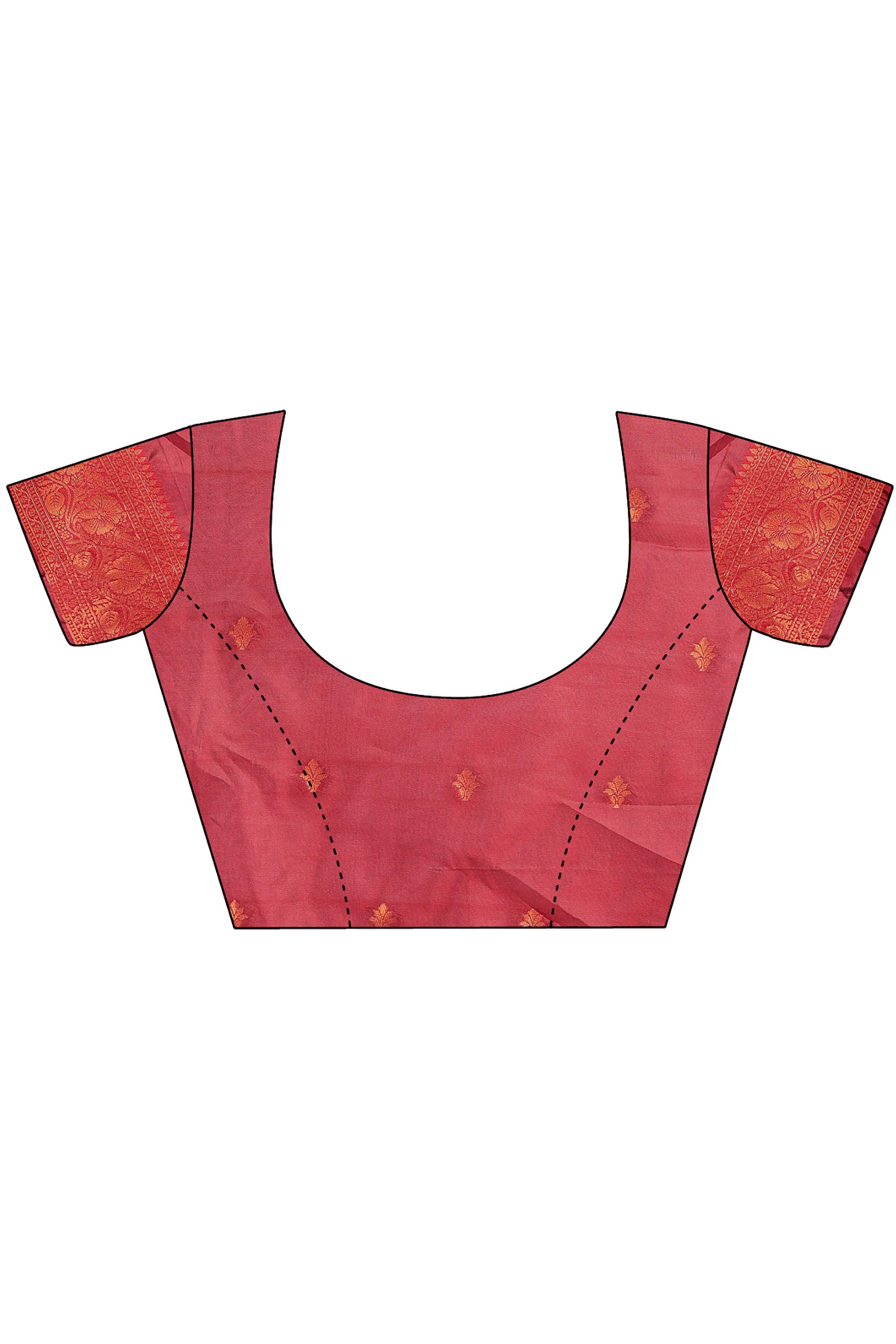 Chikoo Heart Motif Zari Woven Lichi Cotton Silk Saree With Flowing Tassels