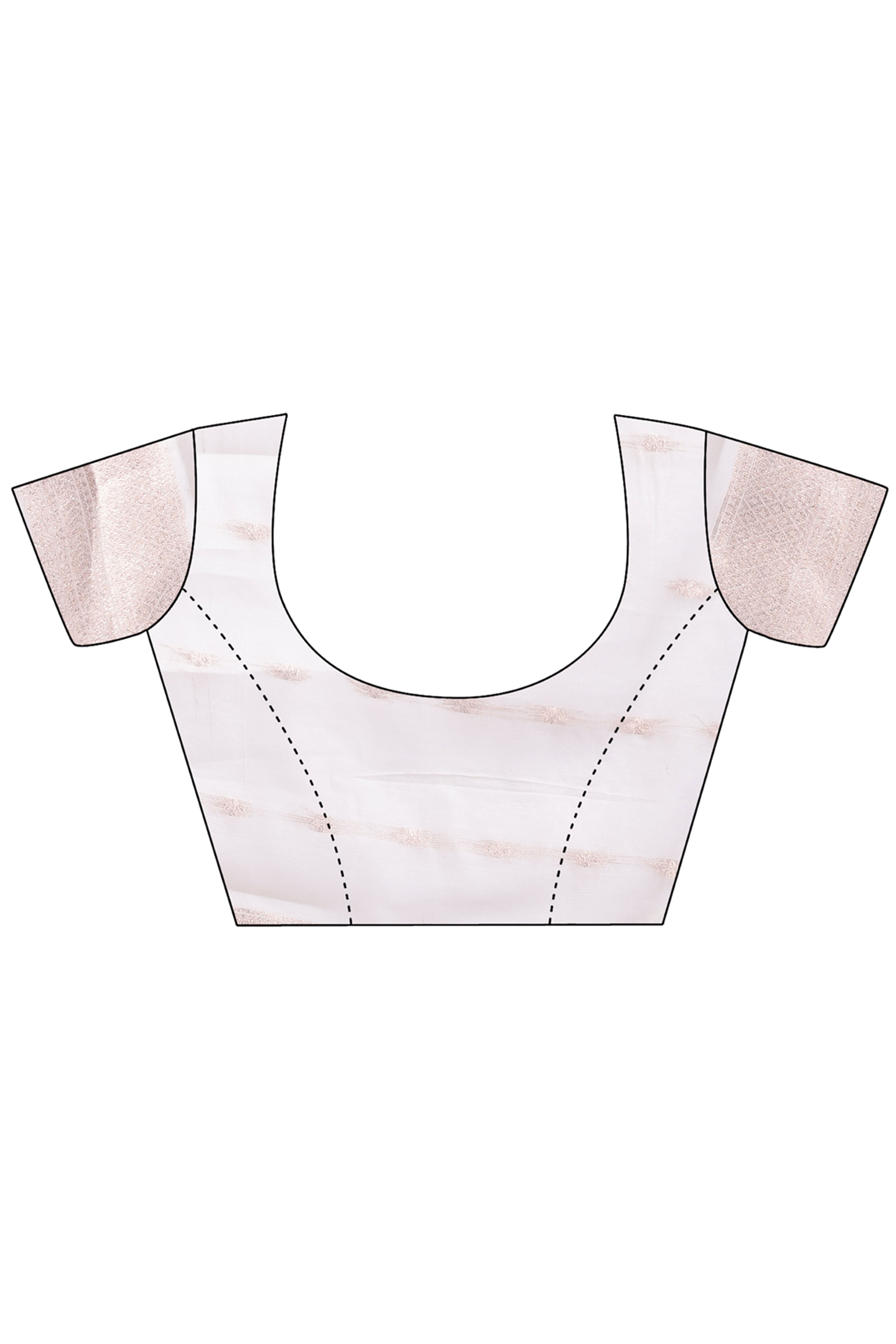 White and Red Cotton Silk Saree with Leaf Motifs and Zari Border Tassel Artistry