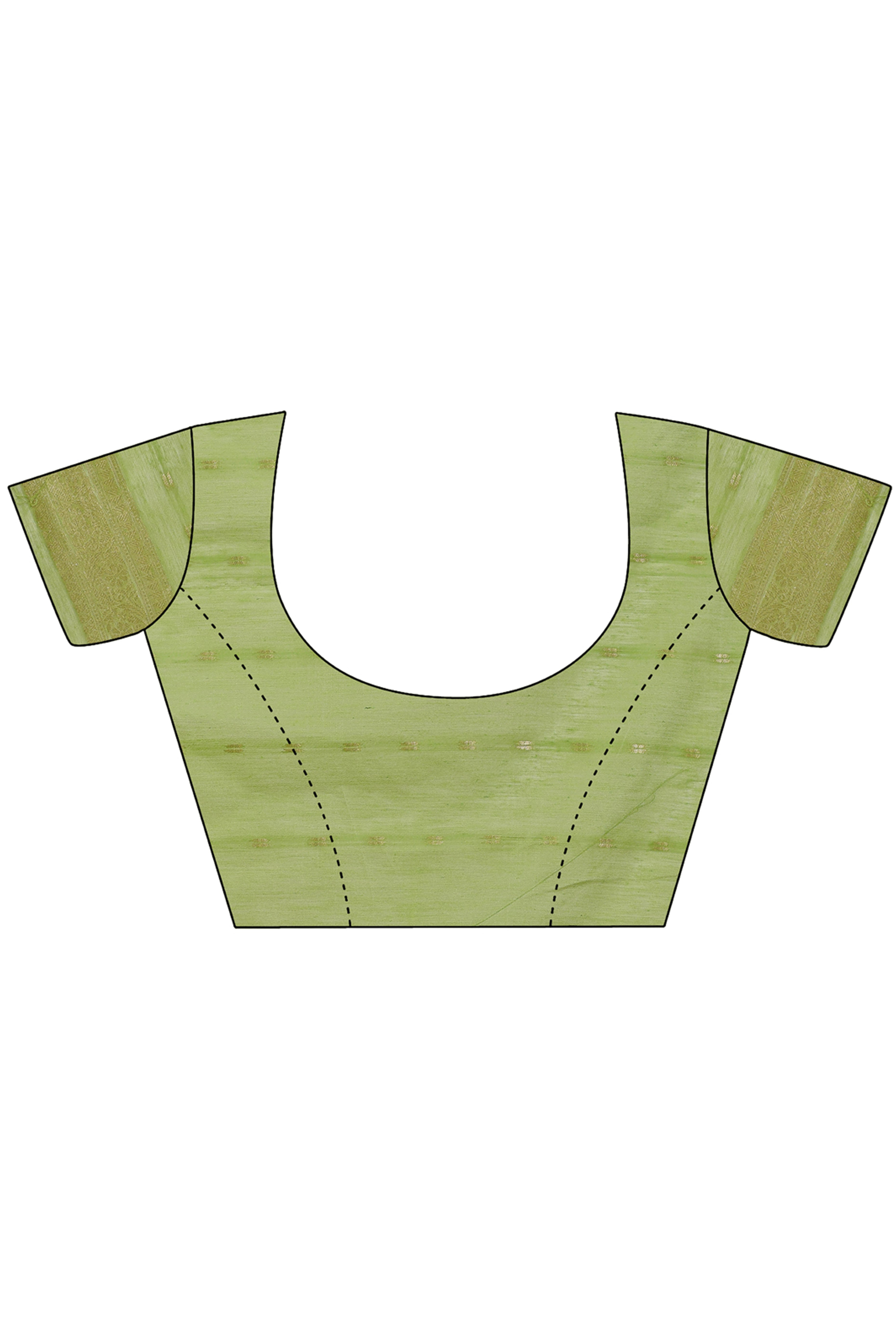 Green Zari Work Cotton Silk Saree Finished with Luxe Tassels