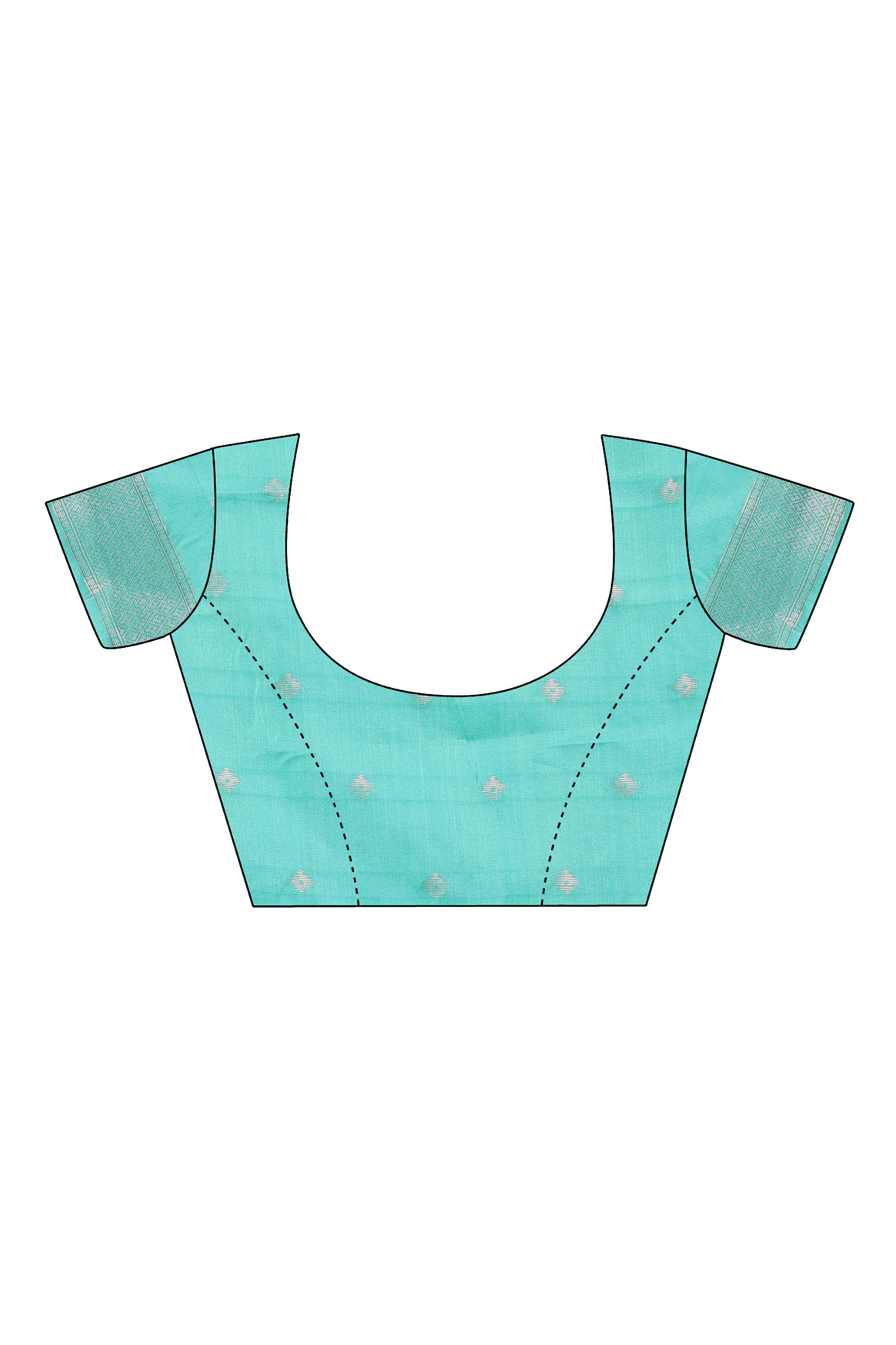 Refreshing Zari Woven Turquoise Linen Cotton Saree With Graceful Tassel Pallu