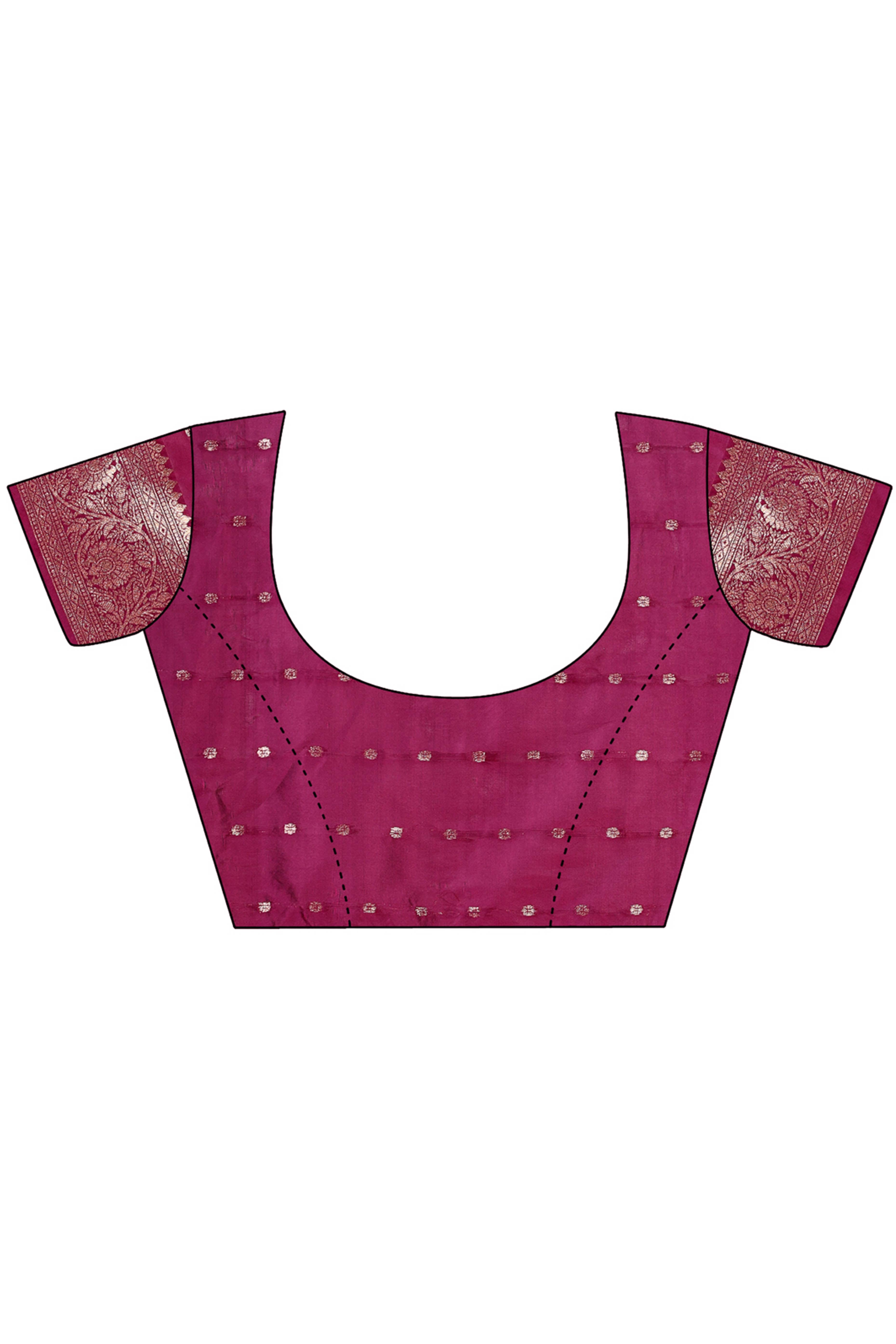 Wine Saree In Lichi Silk Blend With Floral Zari Weaving & Delicate Tassel Border