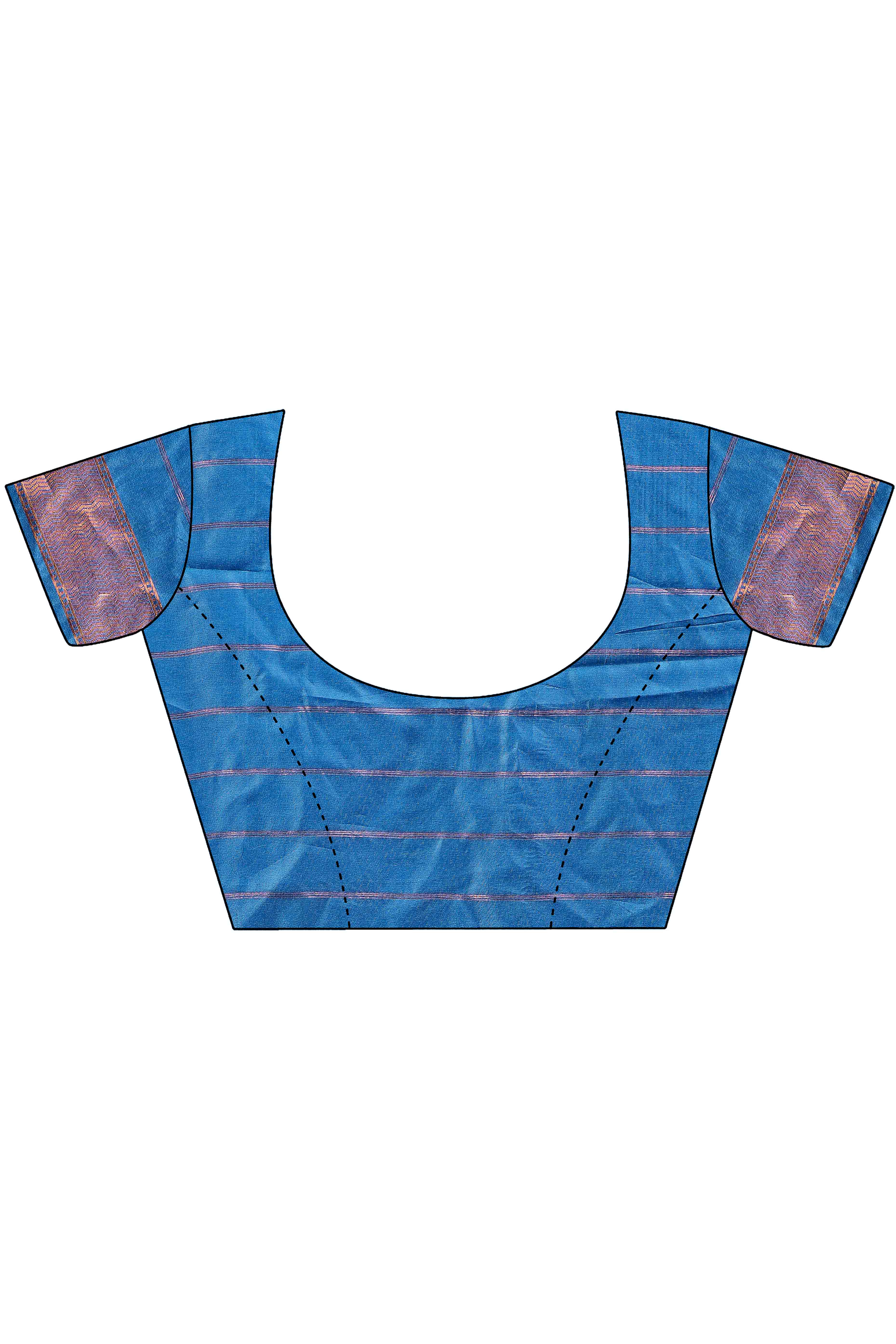 Blue Silk Banarasi Saree with Stunning Zari Woven Brocade Patterns