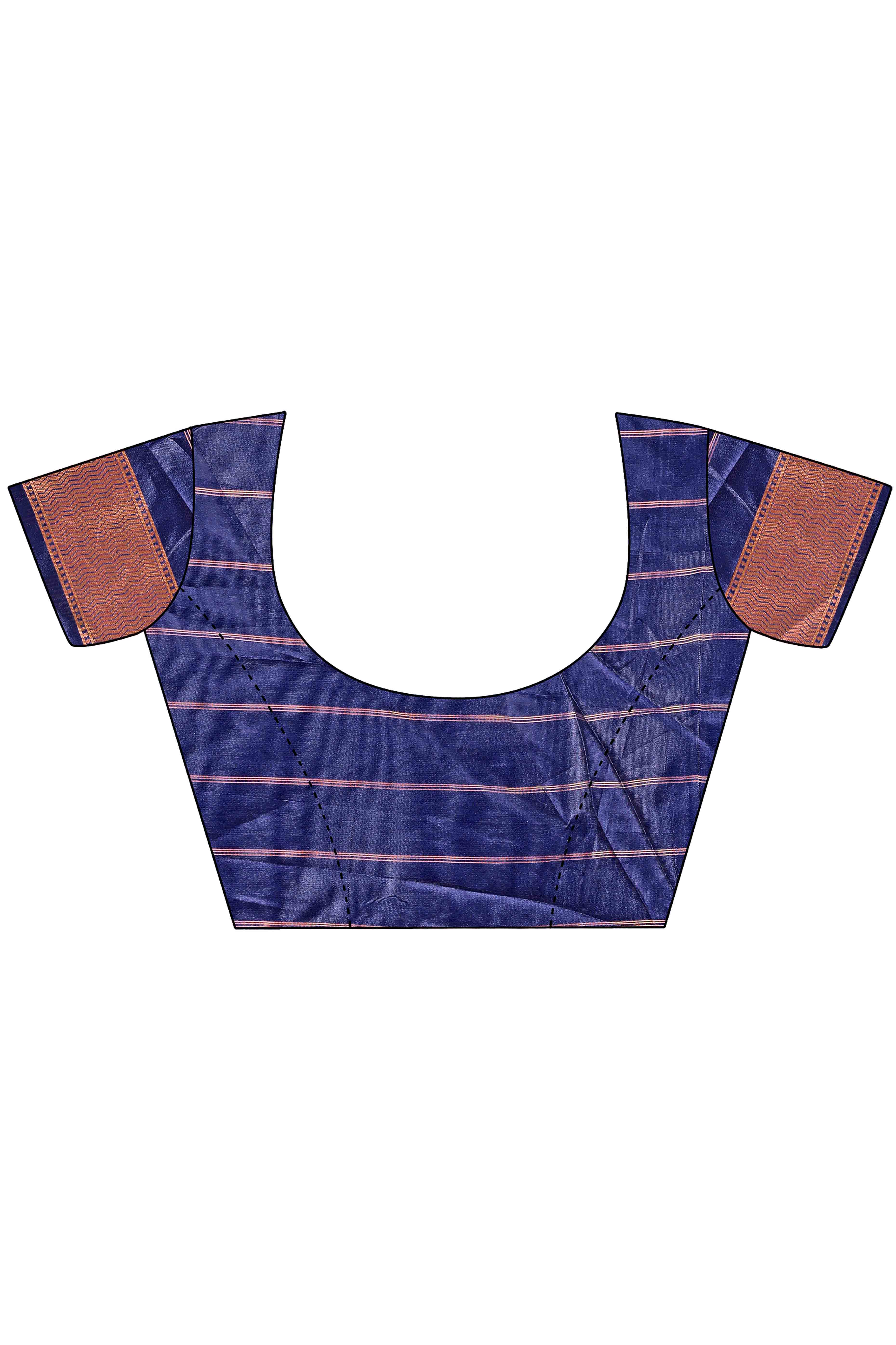 Navy Blue Silk Banarasi Saree with Stunning Zari Woven Brocade Patterns