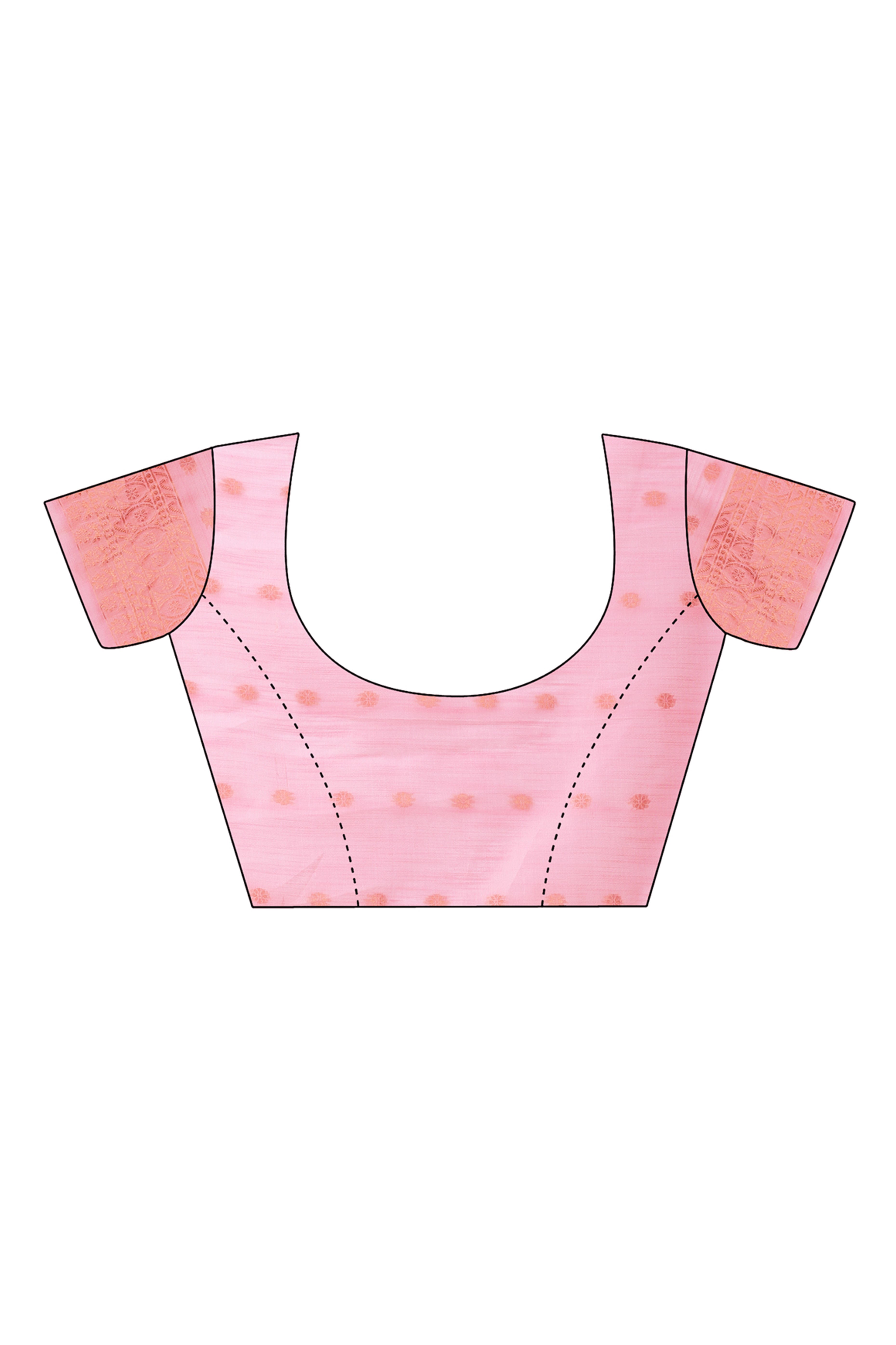 Stunning Floral Zari Weaving Embellished Pink Saree In Linen Cotton with Tassel Accents