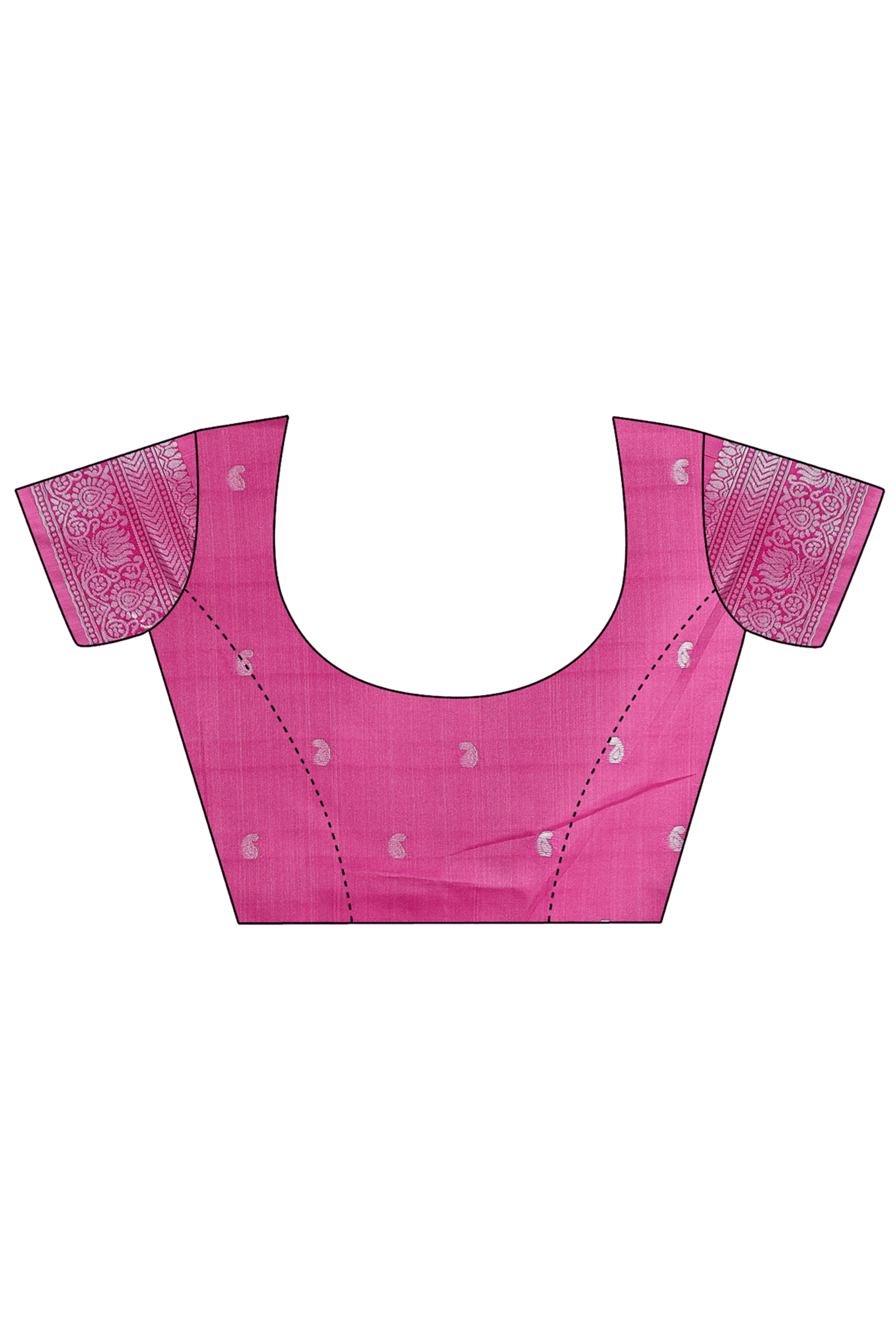 Pink Banarasi Weave in Checked Design with Lustrous Zari Embellishments