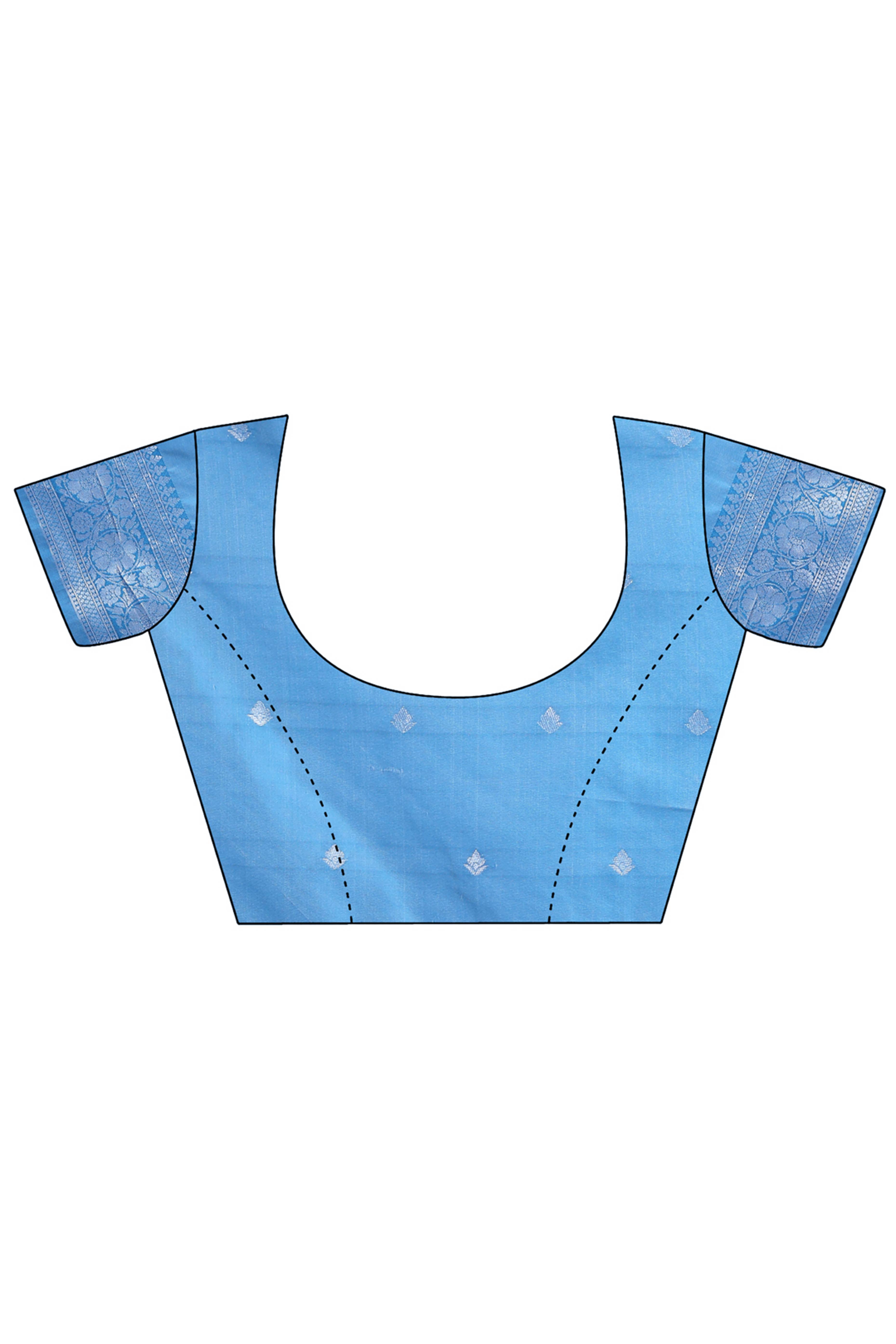 Peach Lichi Cotton Silk Saree Adorned With Floral Zari Weave & Tassels