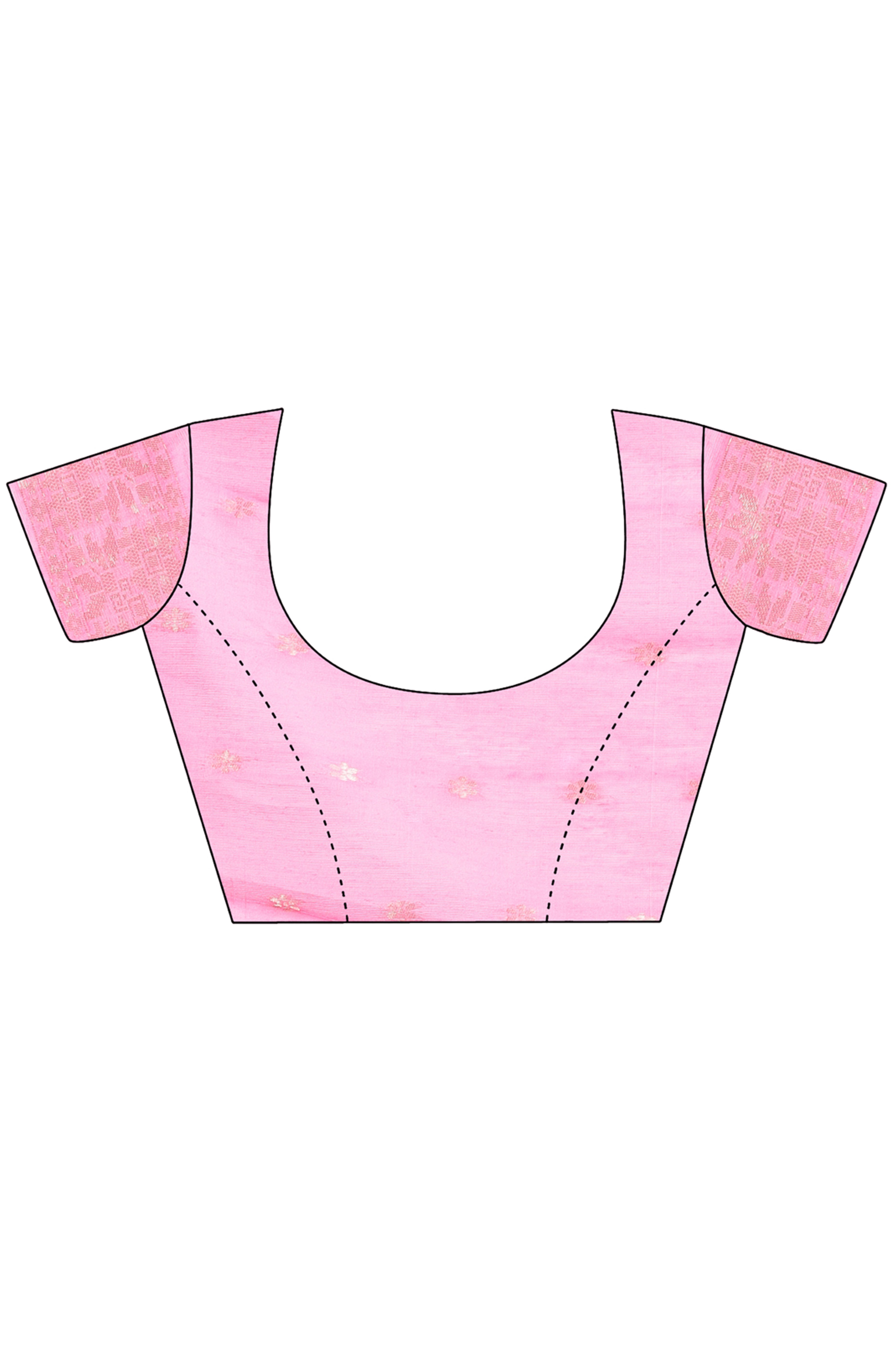 Pink Zari Woven Linen Cotton Saree with Graceful Tassels