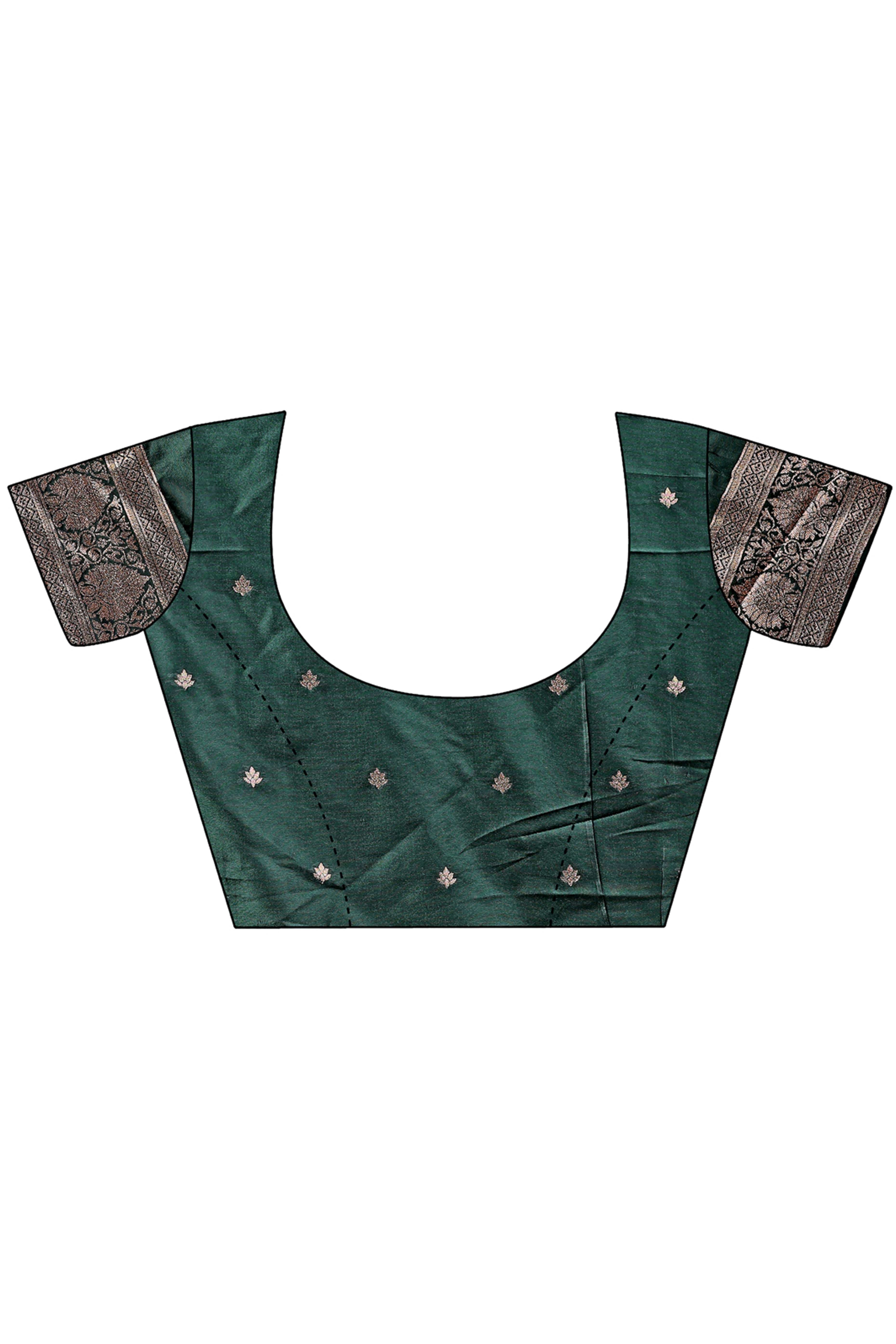 Elegant Green Floral Zari Woven Kanjivaram Silk Saree Crafted for Timeless Festive Glamour