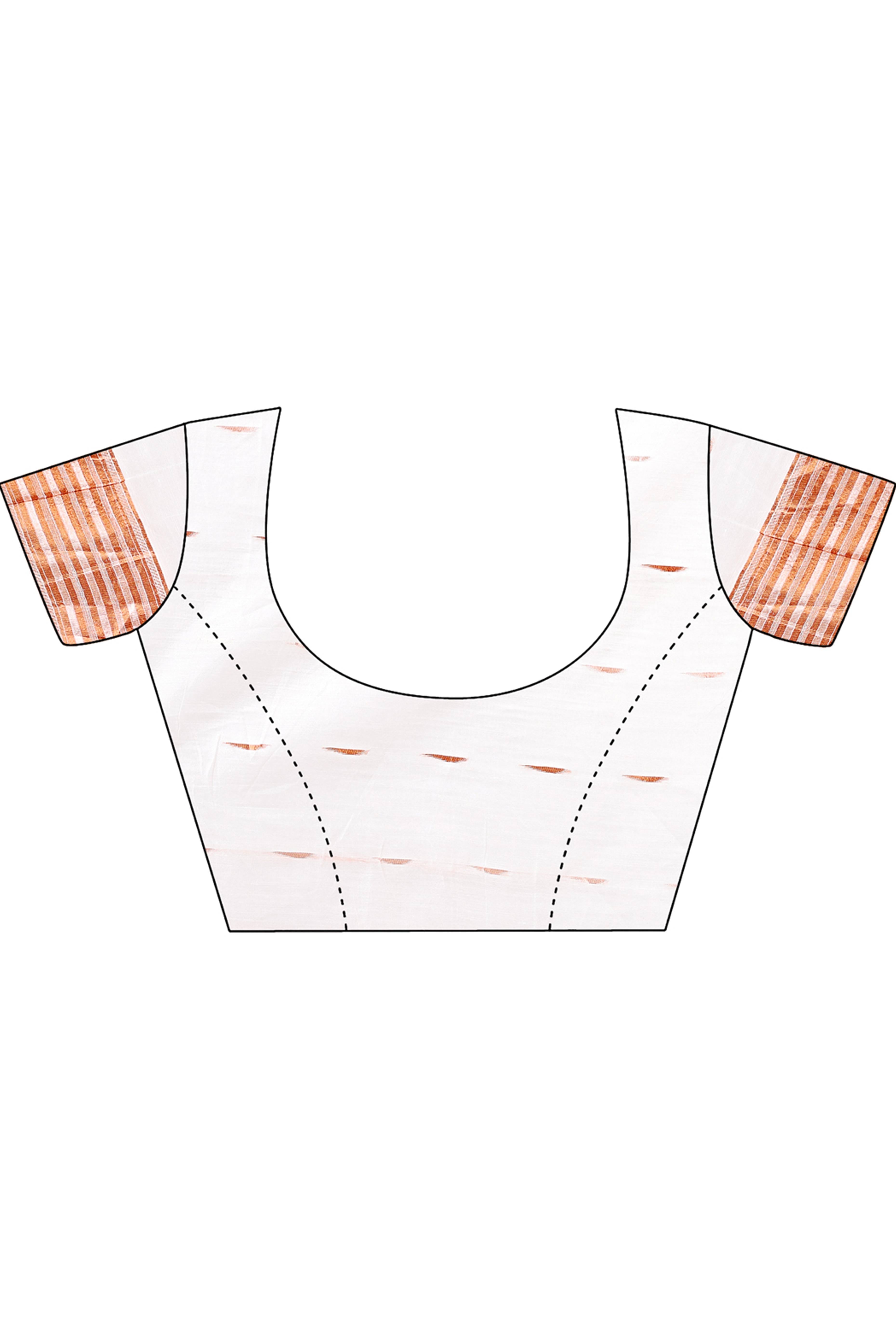 White Saree In Linen Cotton With Exquisite Zari Weaving & Subtle Tassel Border