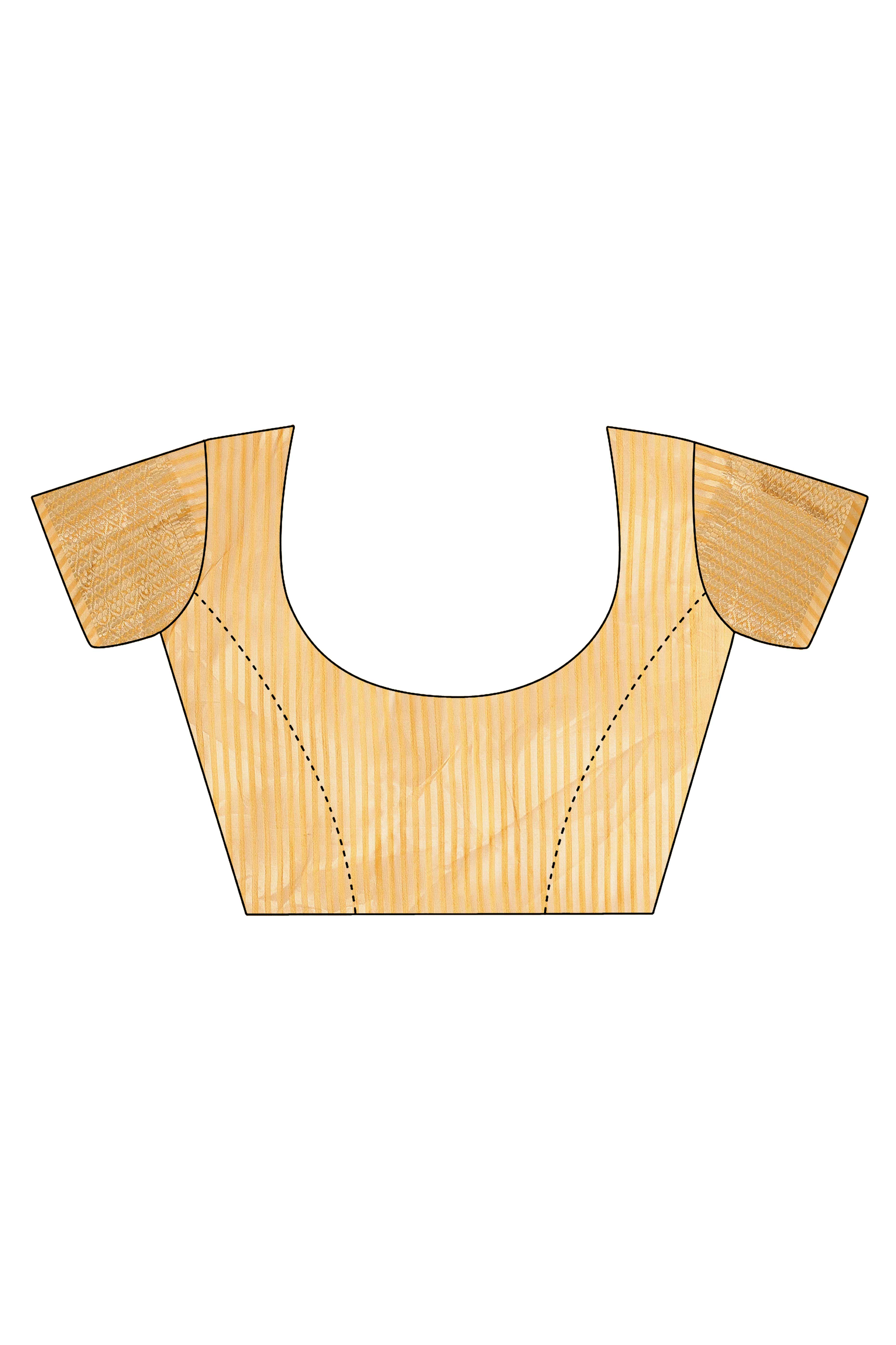 Yellow Solid With Zari Woven Organza Saree With Tassel Border