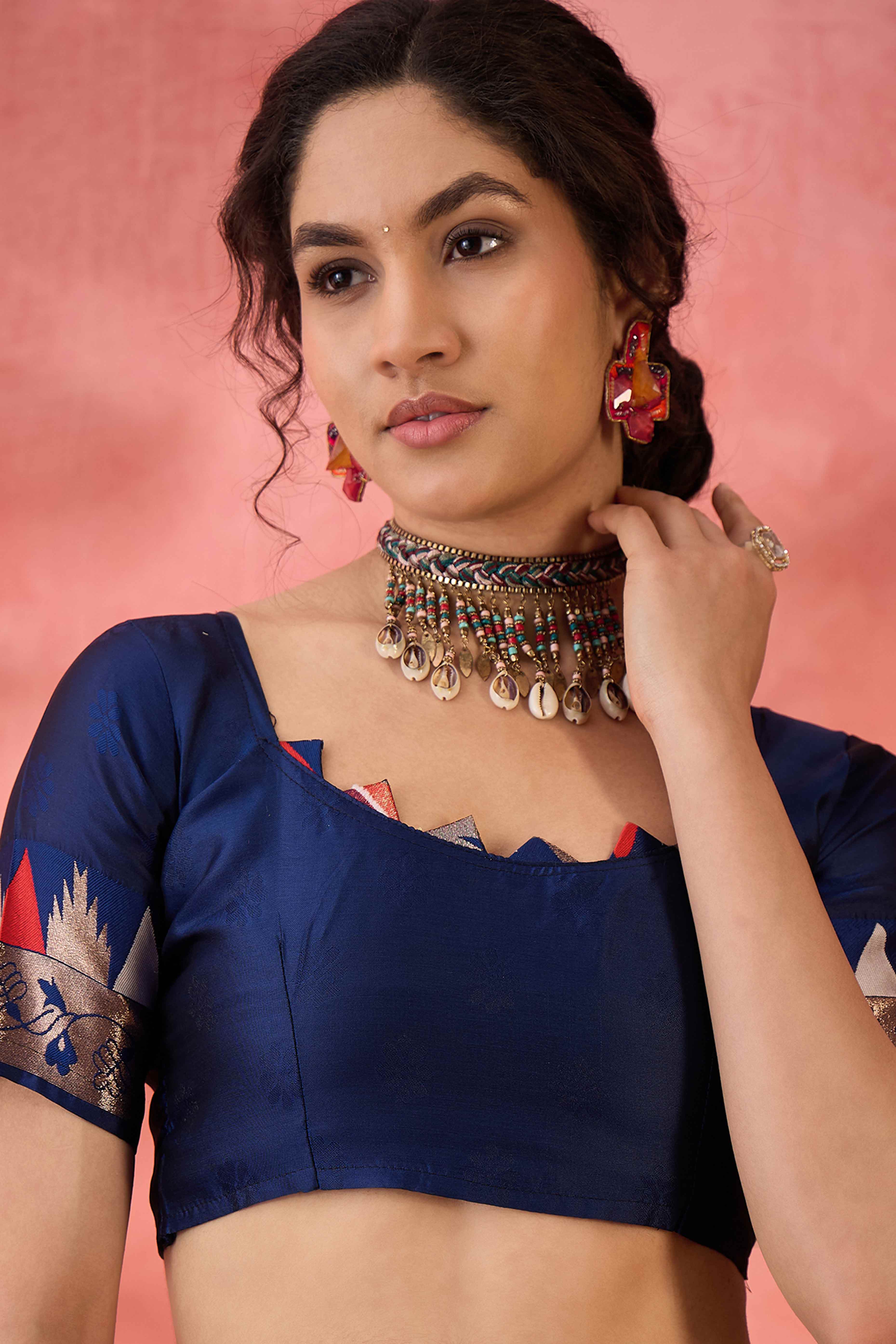 Maroon Zari Woven Poly Silk Saree Enhanced With Graceful Tassel Detailing
