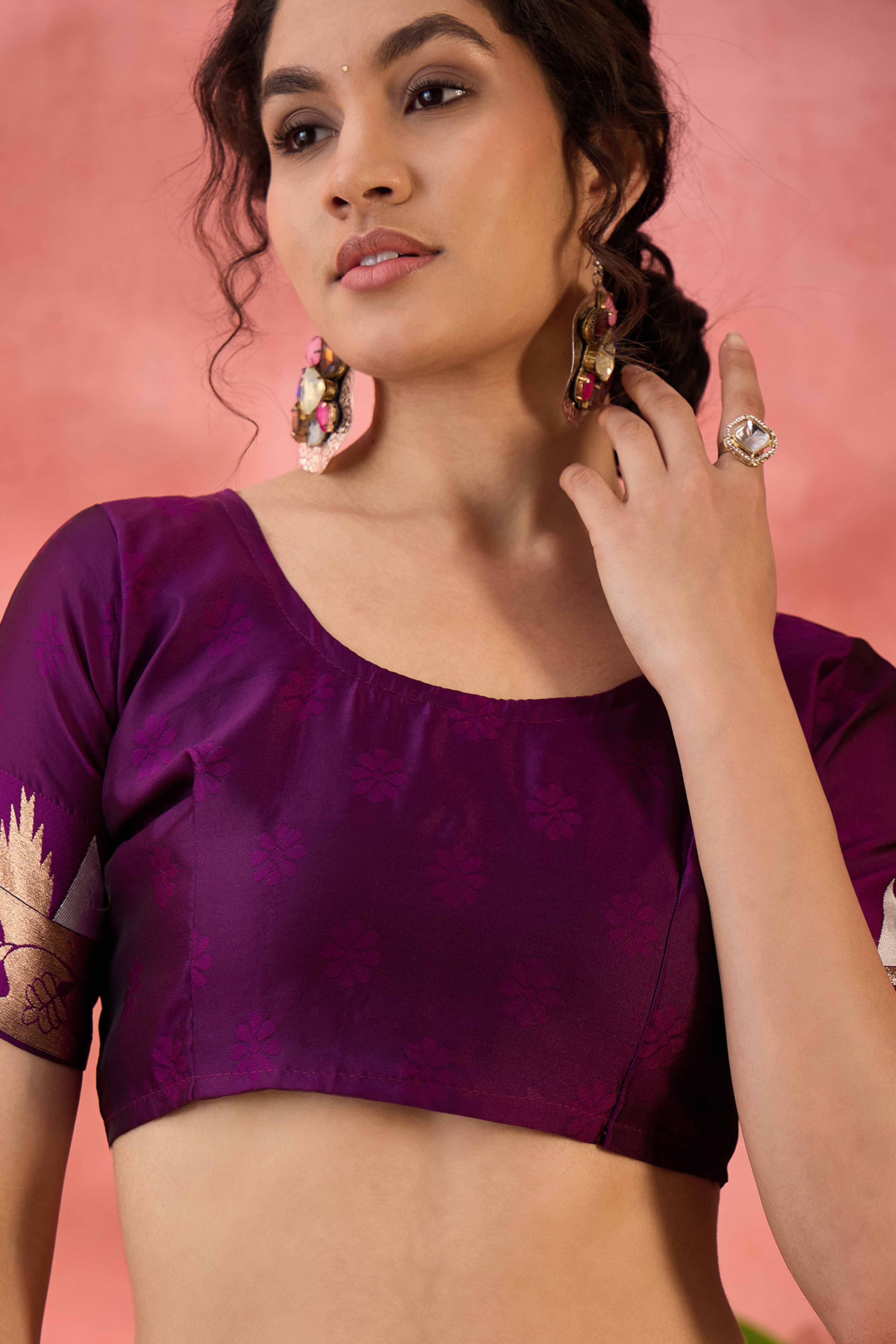 Morpich Blue Zari Woven Poly Silk Saree Enhanced With Graceful Tassel Detailing