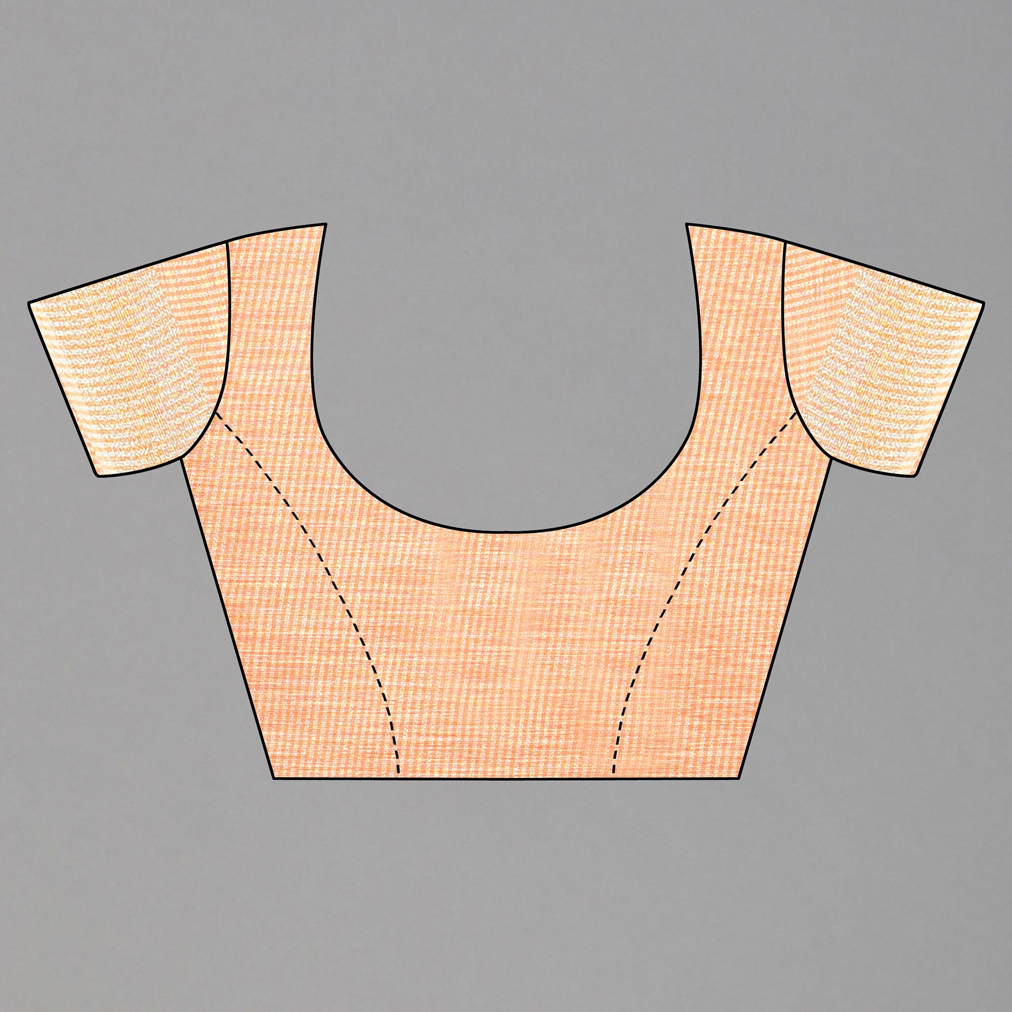 Light Orange Embroidered Cotton Silk Saree With Tassels