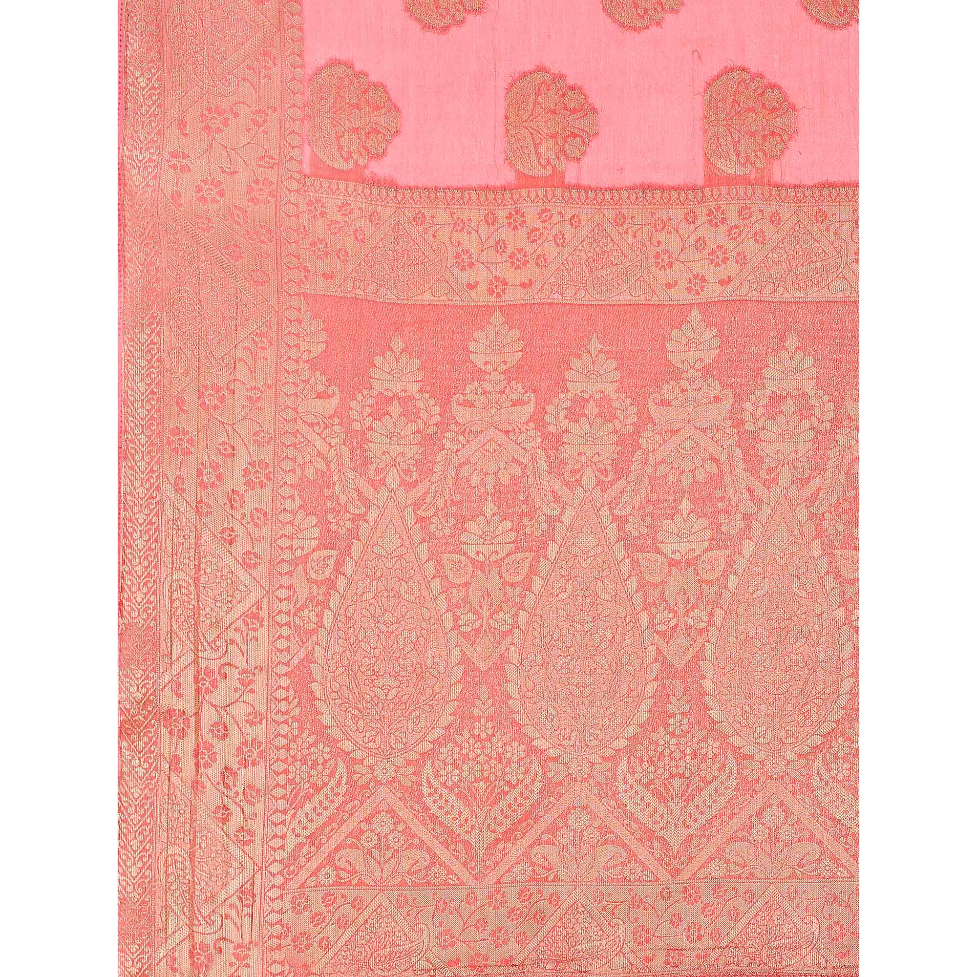 Light Pink Woven Chiffon Saree