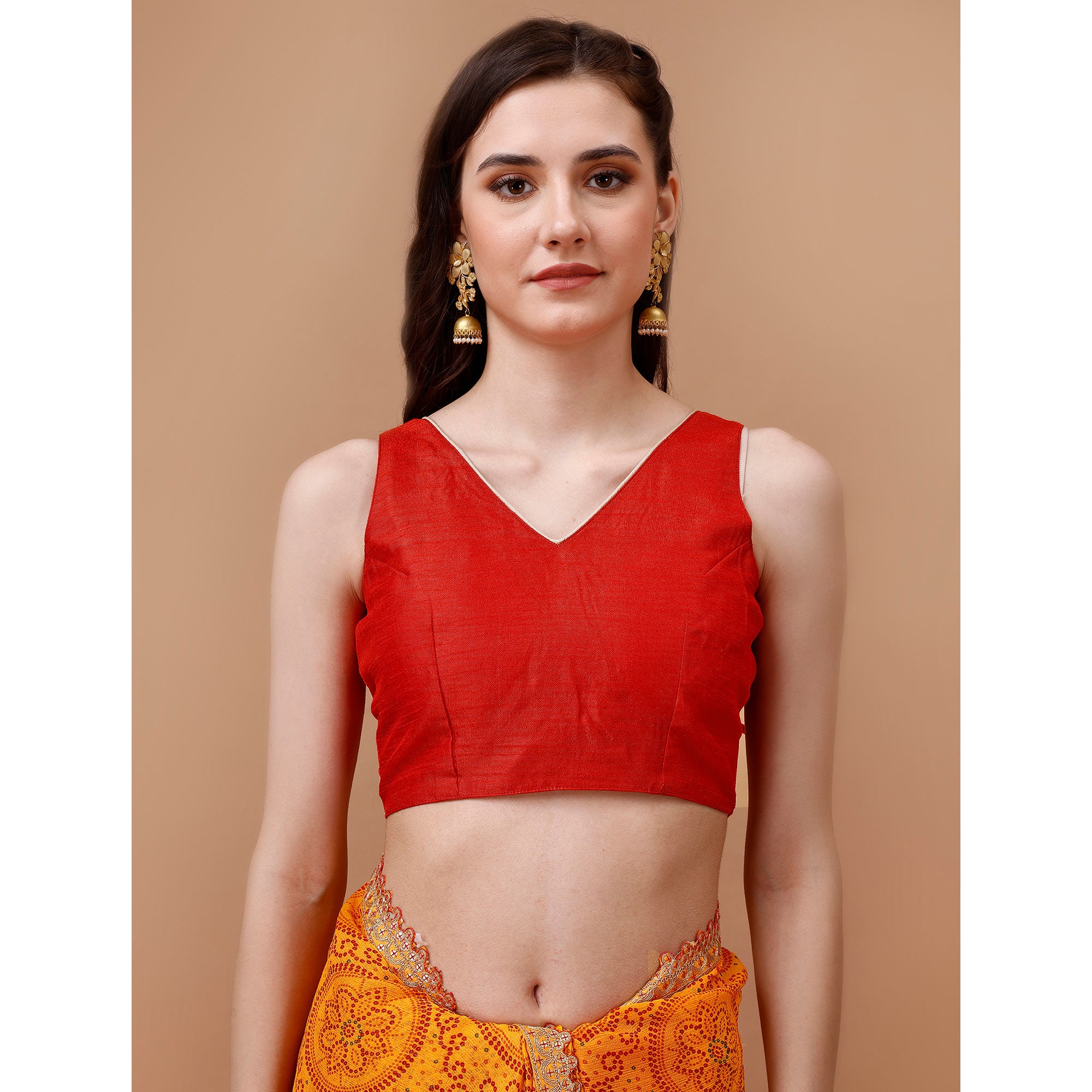 Yellow Bandhani Printed Chiffon Saree