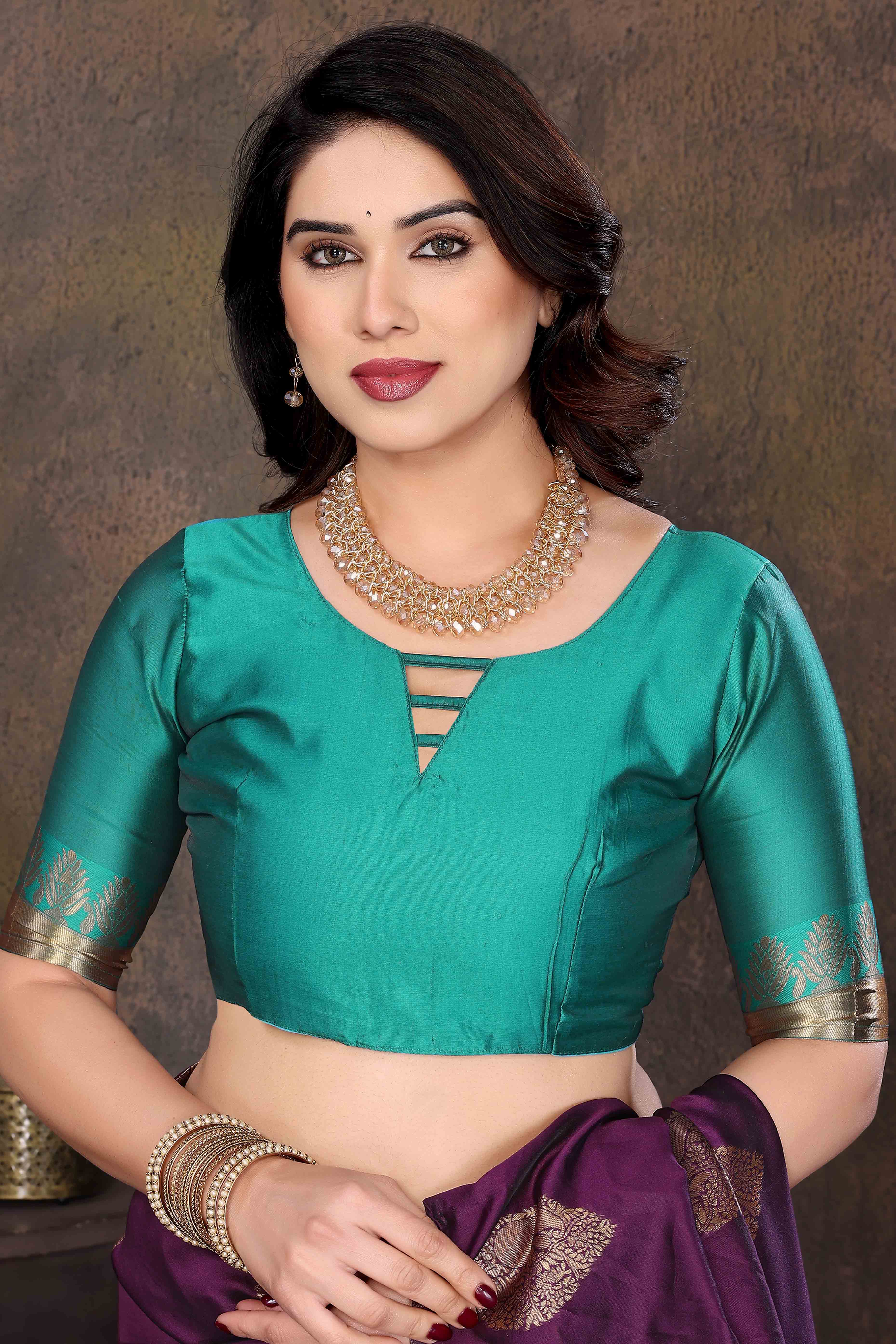 Purple Banarasi Silk Saree With Intricate Zari Weaving