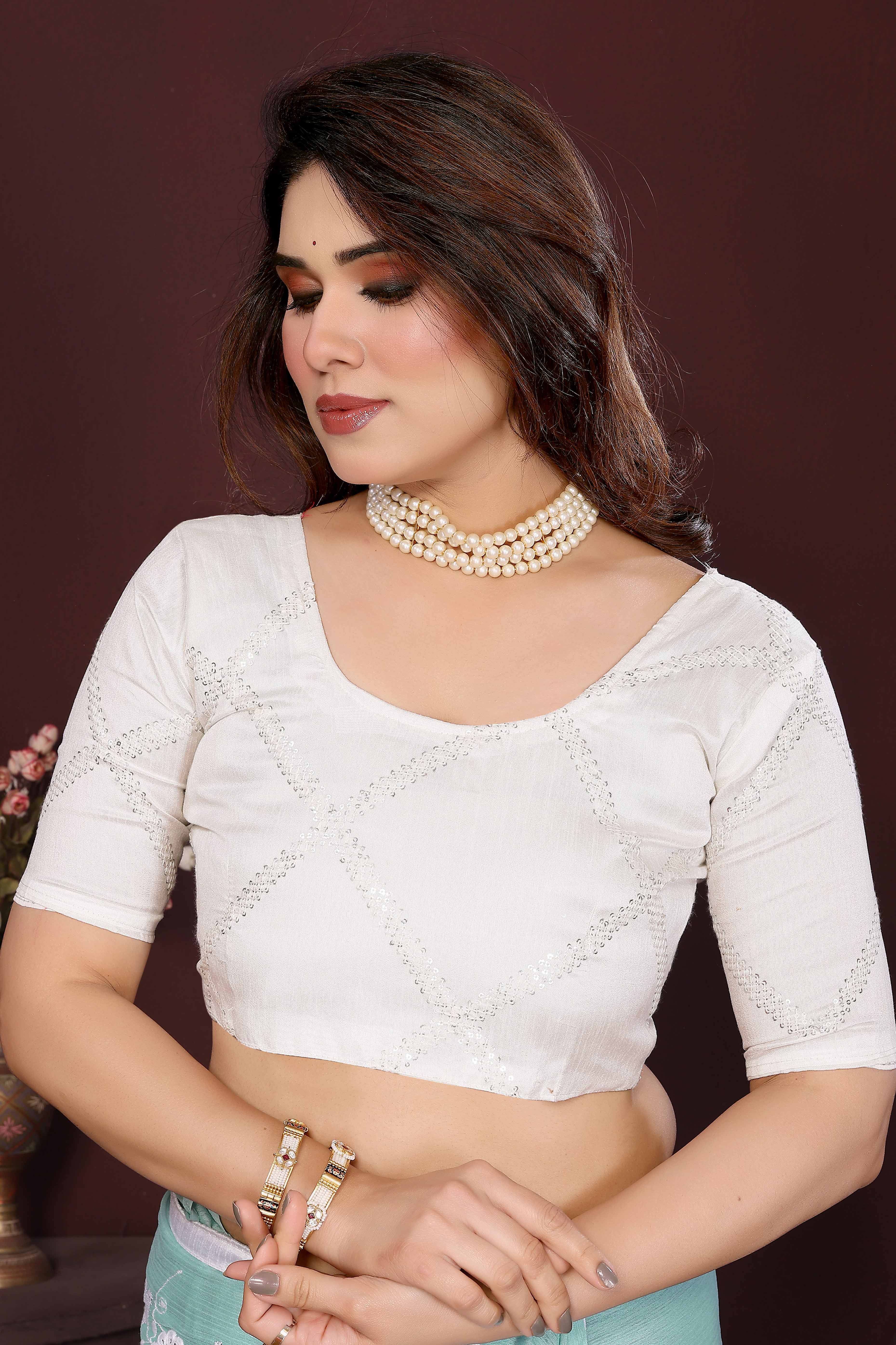 Pista Green Bloom Saree adorned with Moss Floral Embroidery and Delicate Lace Border