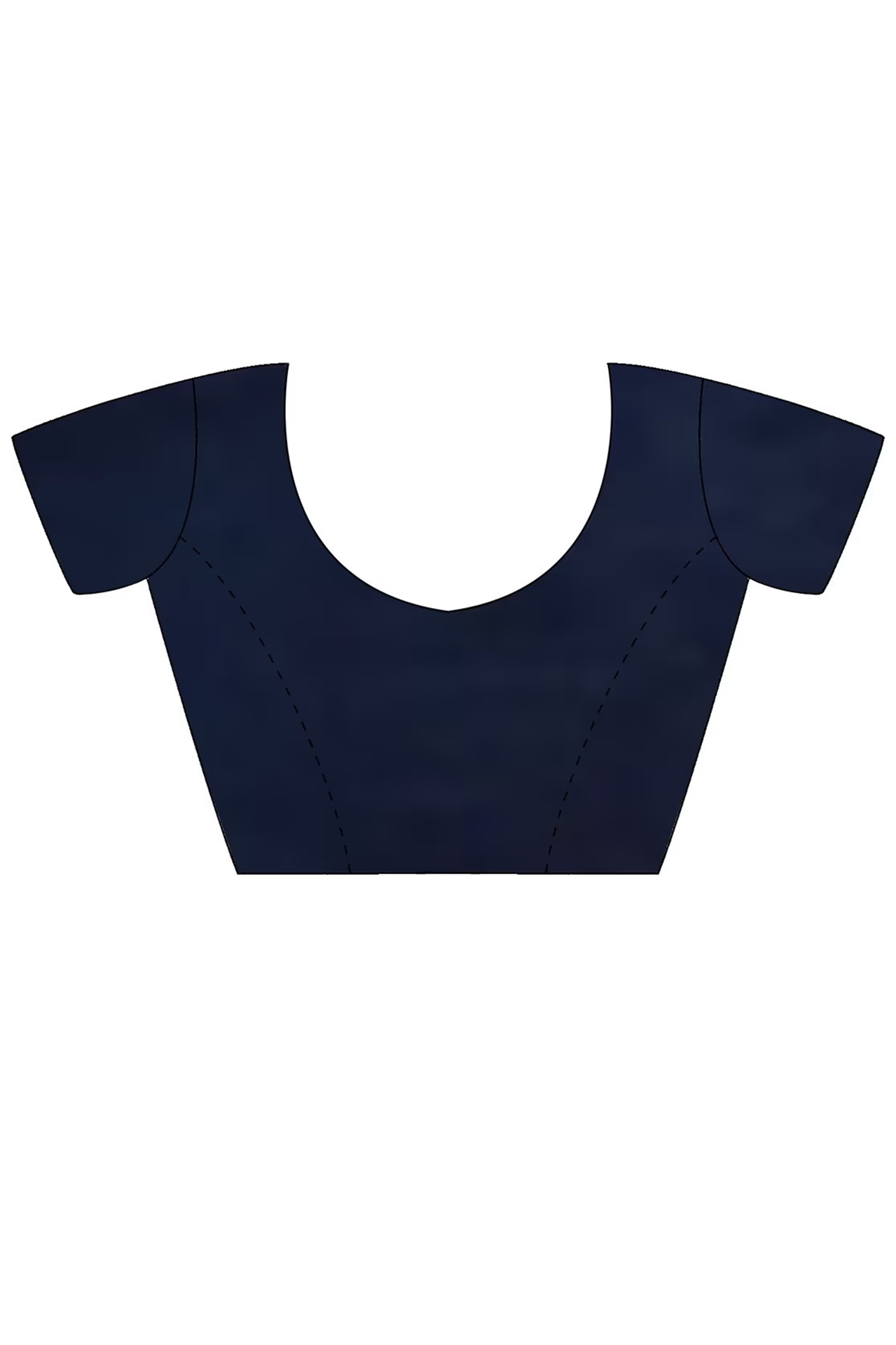 Stunning Navy Blue Organza Satin Silk Saree Adorned With Floral Sequin Zari Embroidery Work