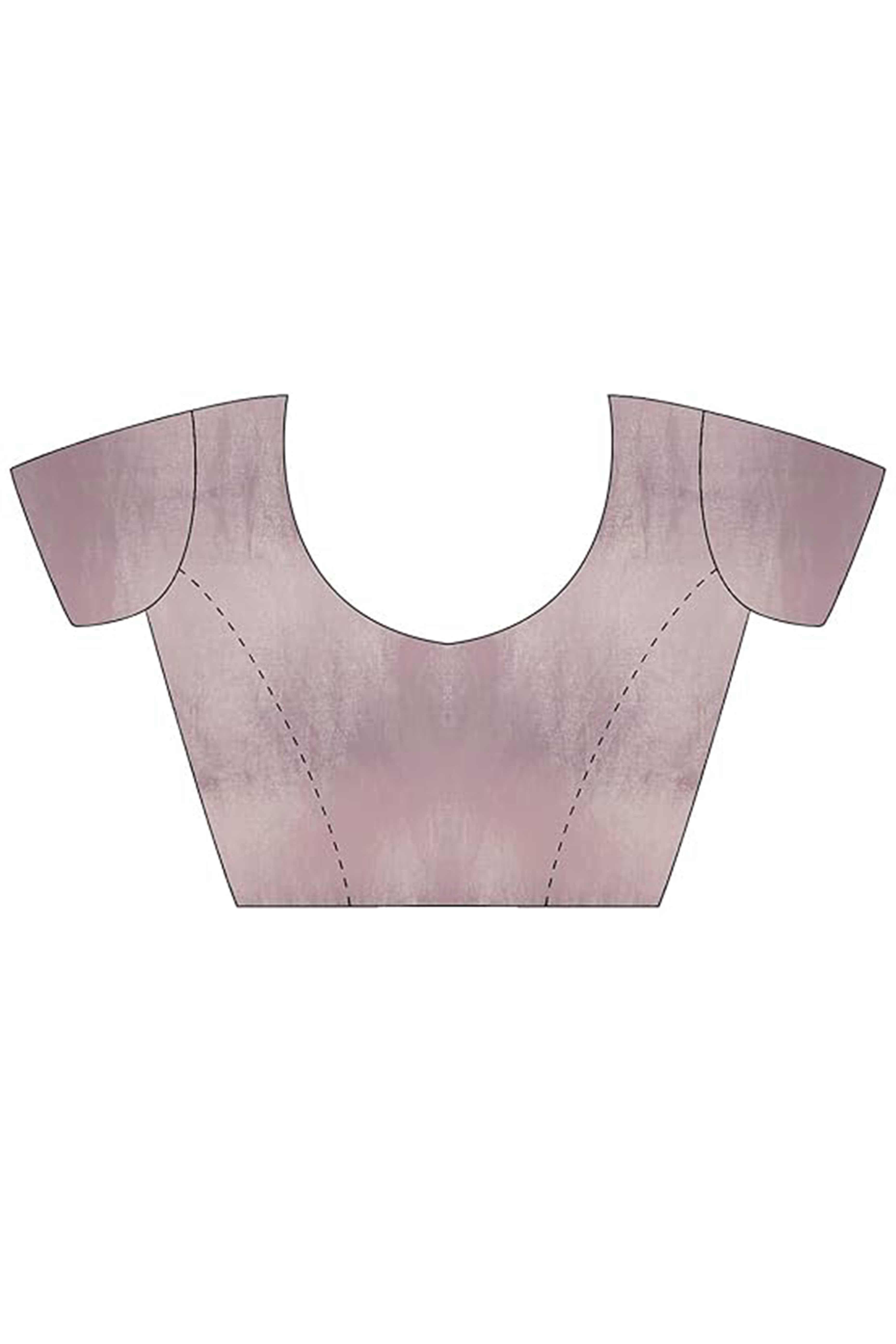 Modern Lavender Organza Satin Silk Saree With Refined Lace Border For Elegant Occasions