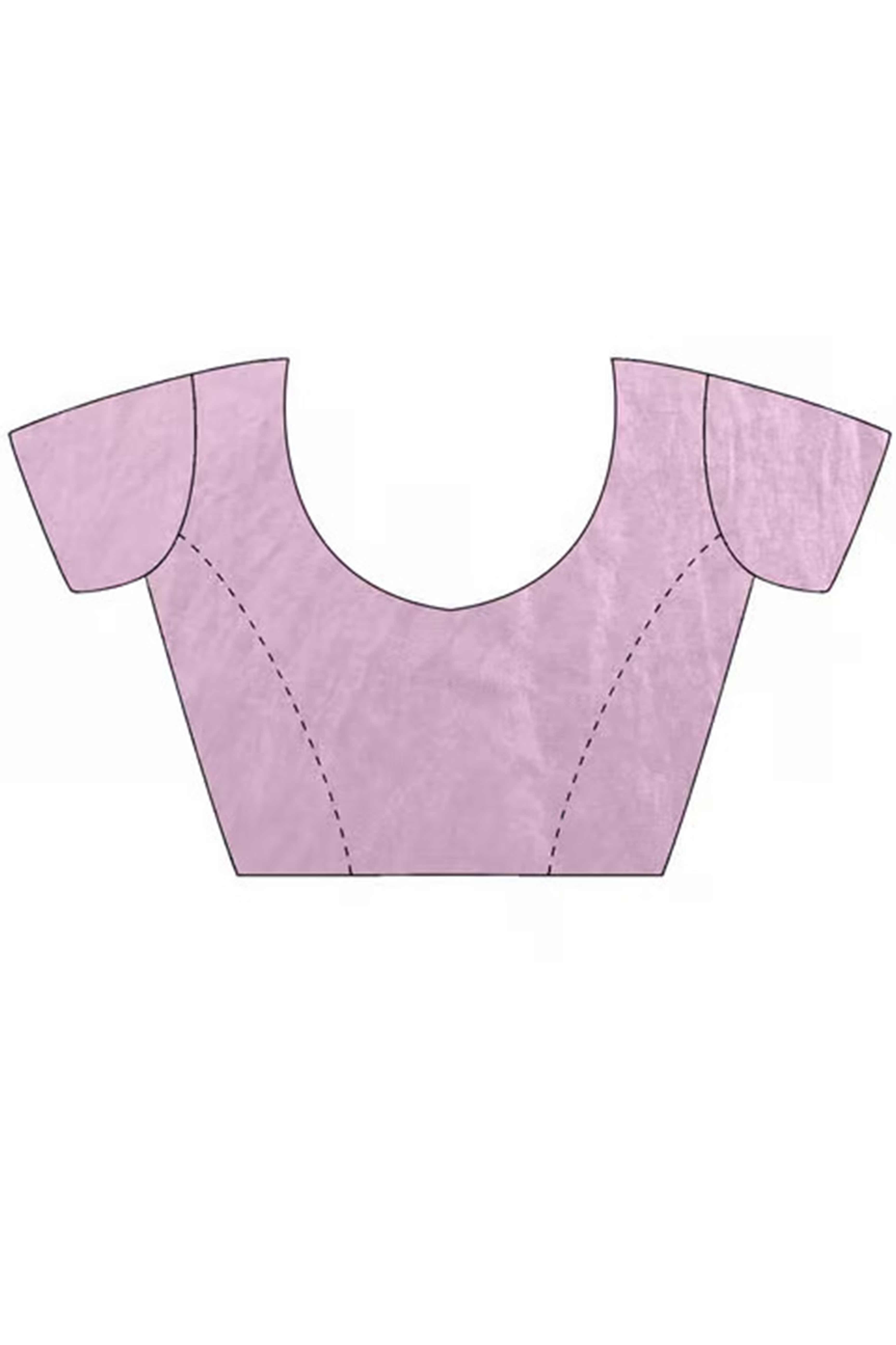 Modern Pink Organza Satin Silk Saree With Refined Lace Border For Elegant Occasions