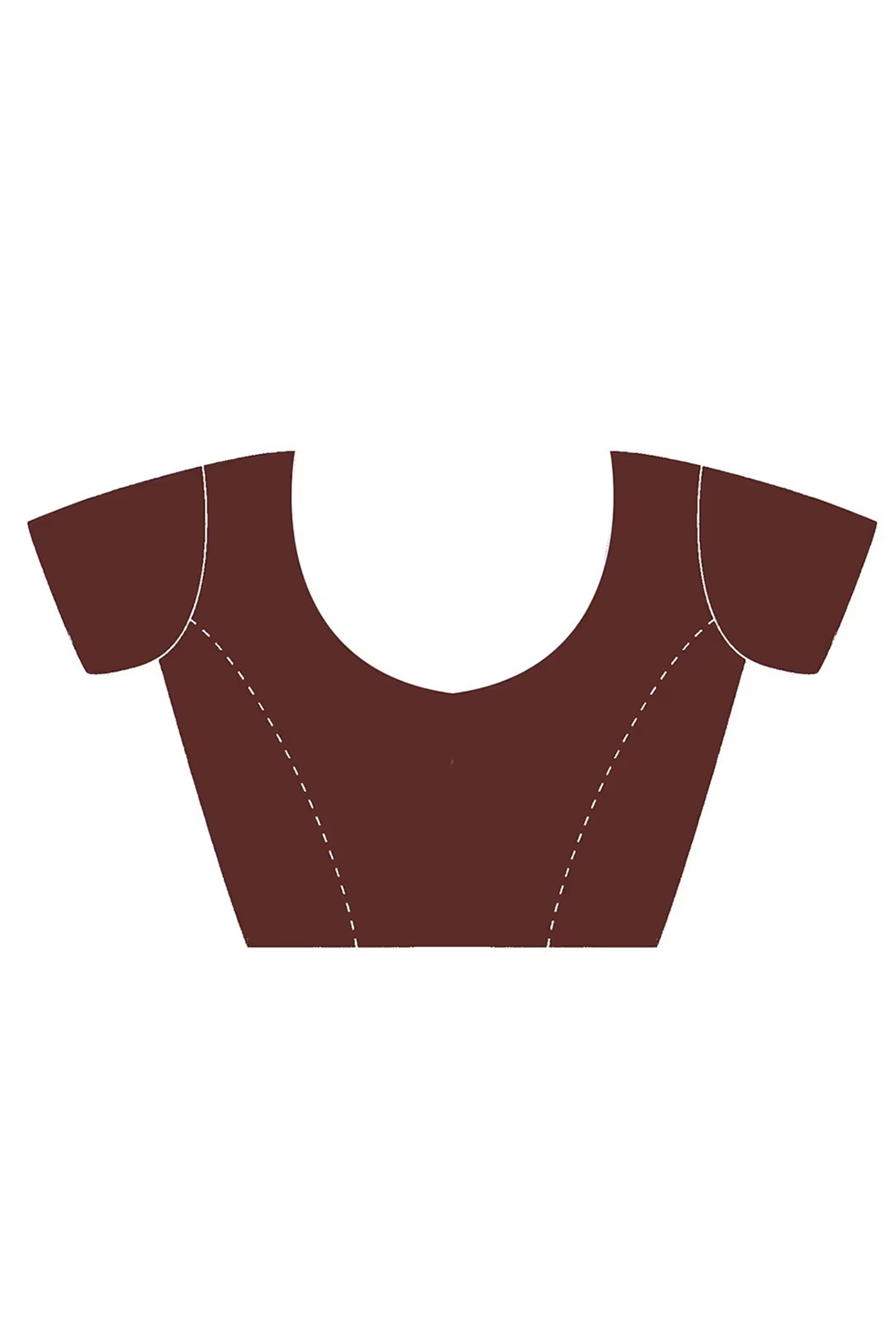 Brown Solid Pattern Net Saree with Refined Lace Work for Parties