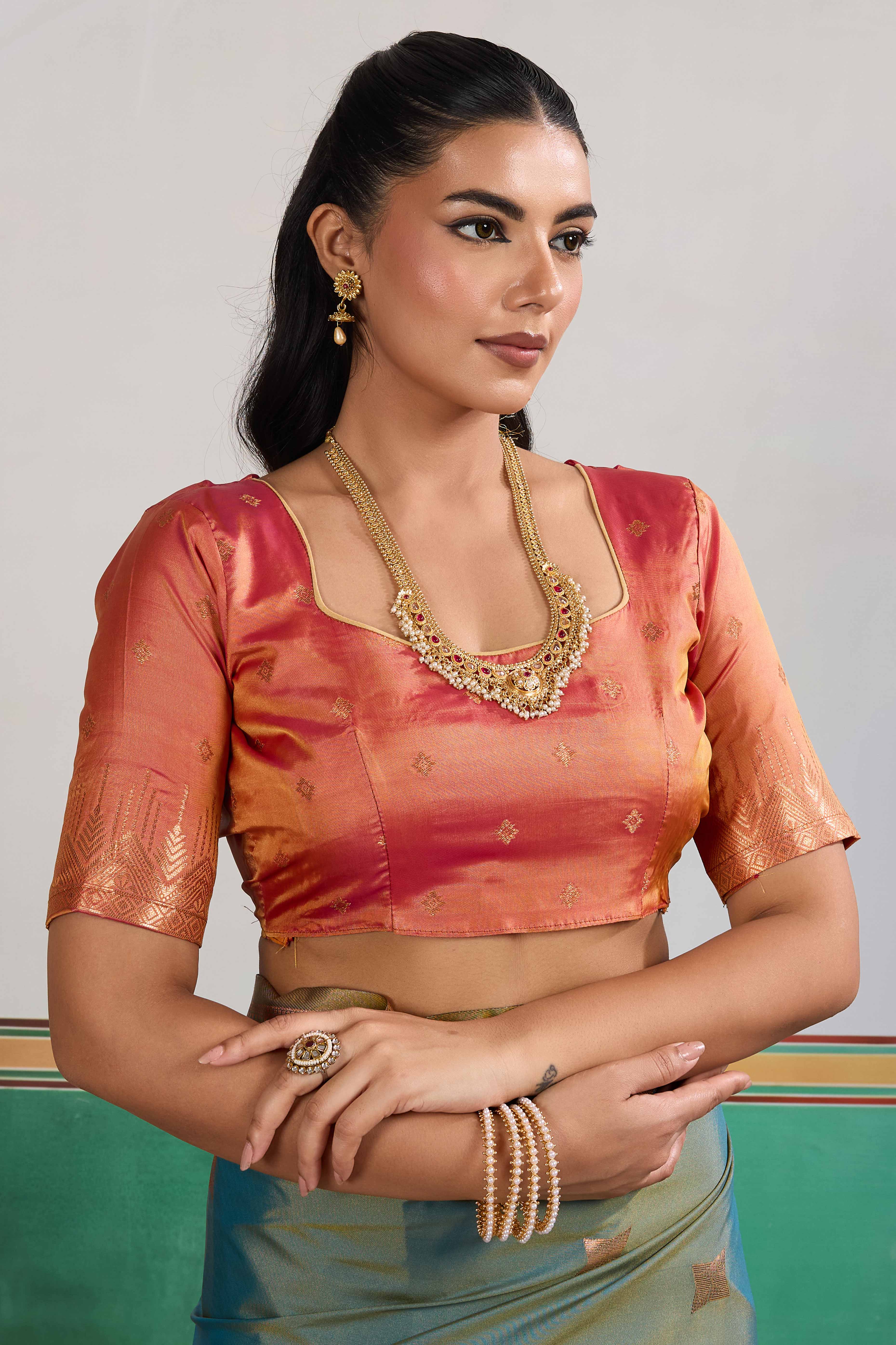 Traditional Teal Blue Pure Silk Saree Featuring Elephant Motif Zari Weaving & Tassel Pallu