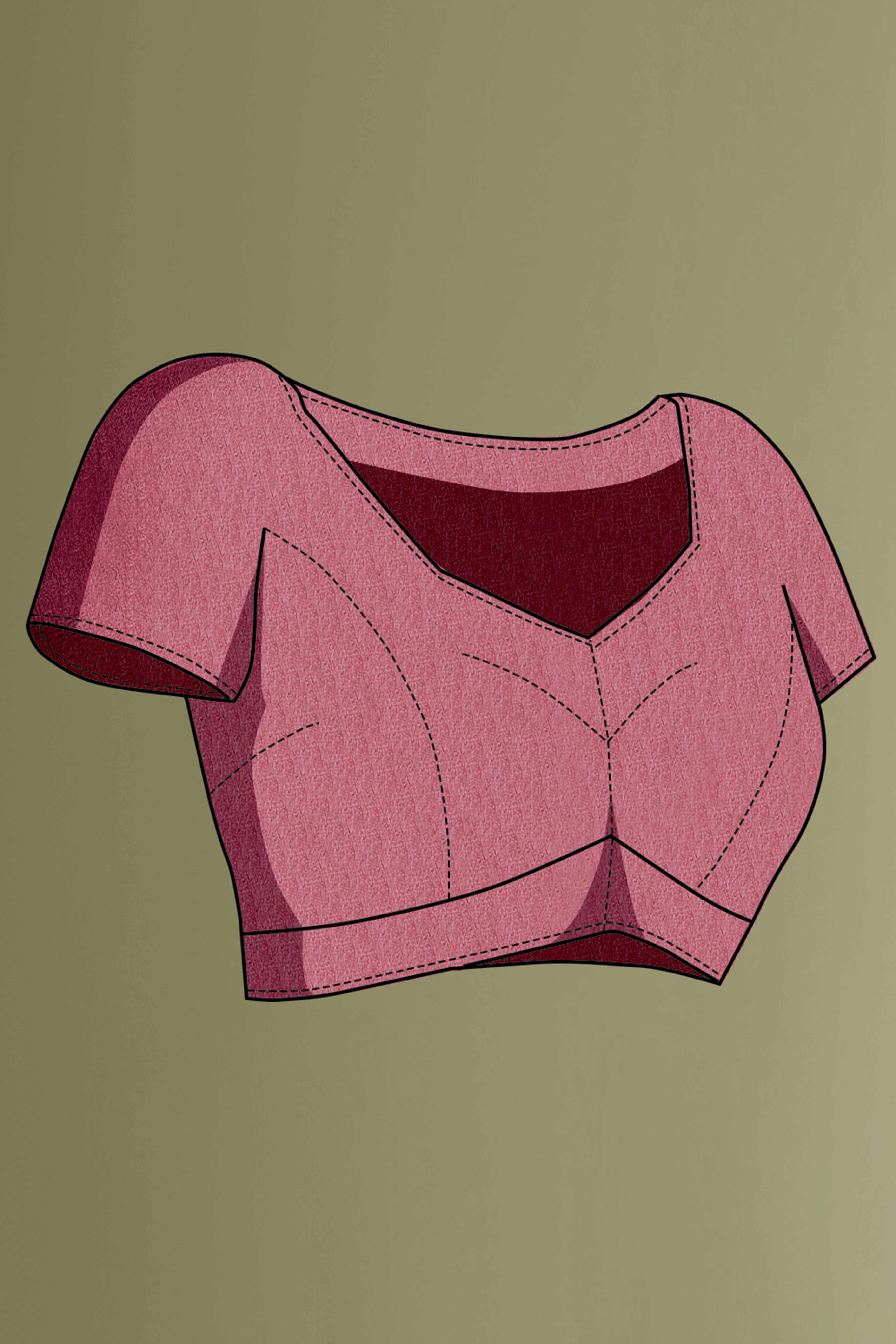 Purple Solid With Zari Embroidered Georgette Saree